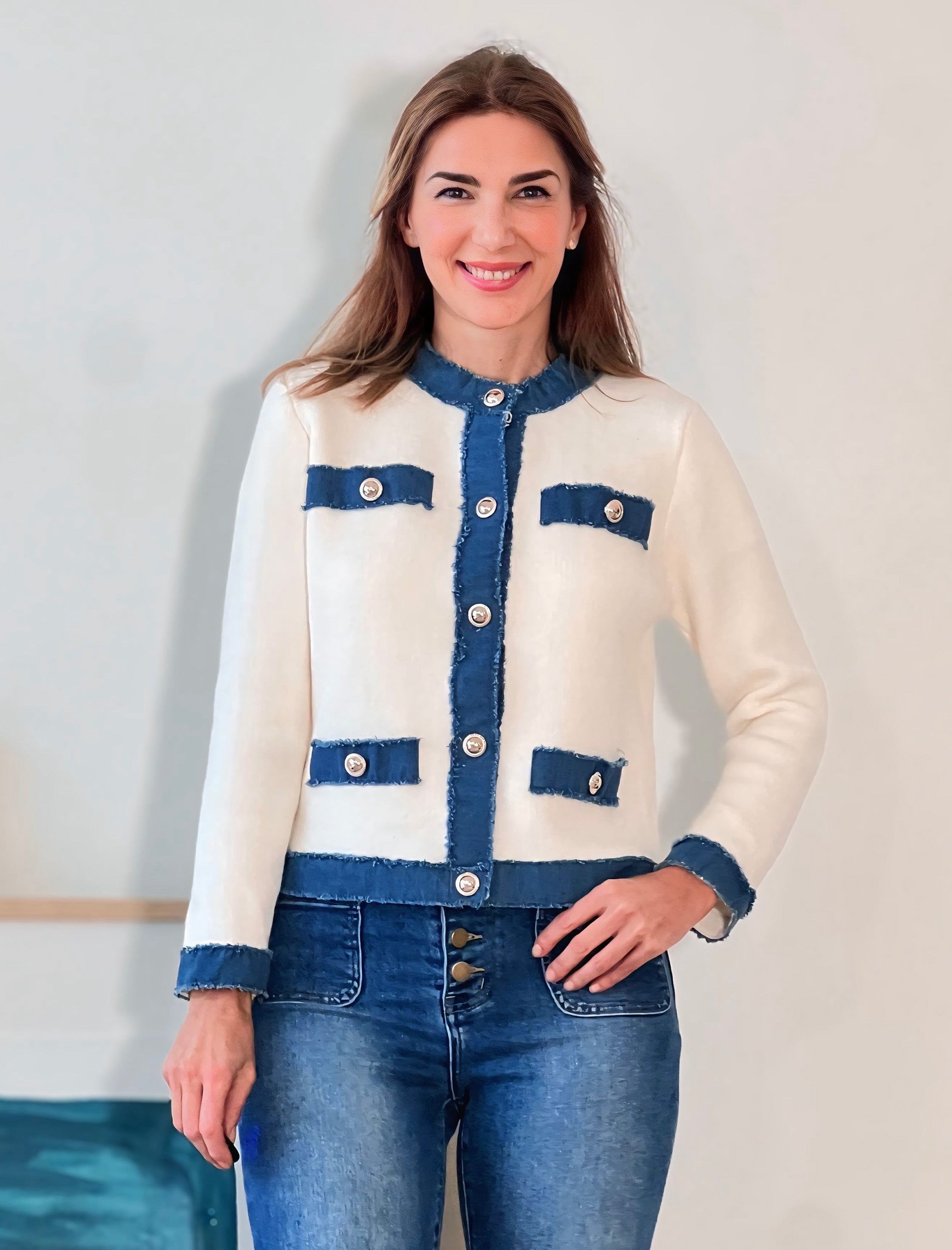 Chaqueta denim clara