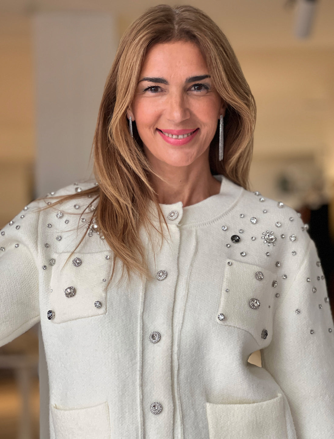 Chaqueta de circonitas