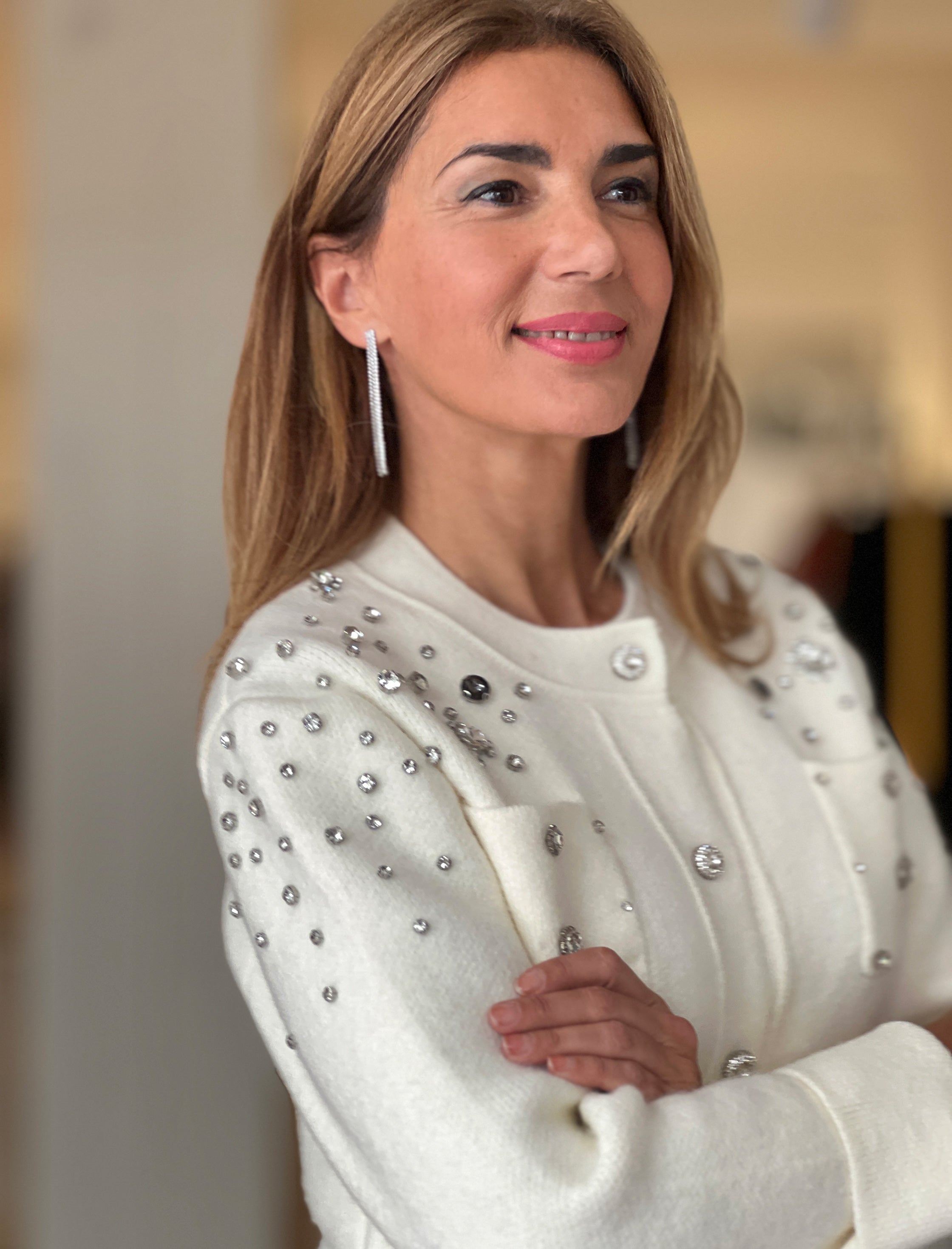 Chaqueta de circonitas