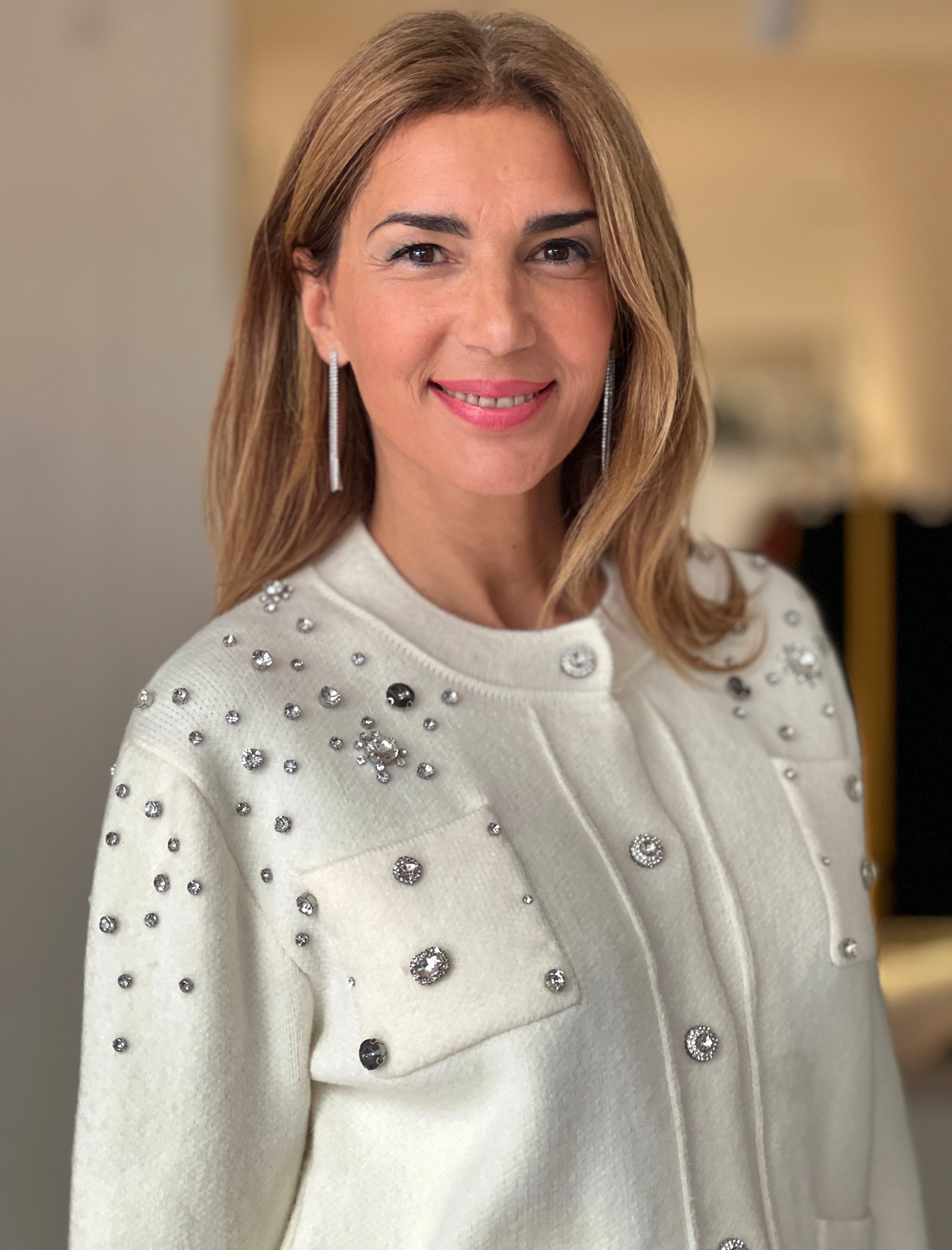 Chaqueta de circonitas