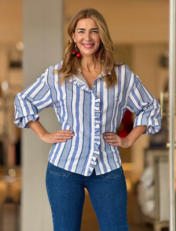 Camisa de rayas tejidas