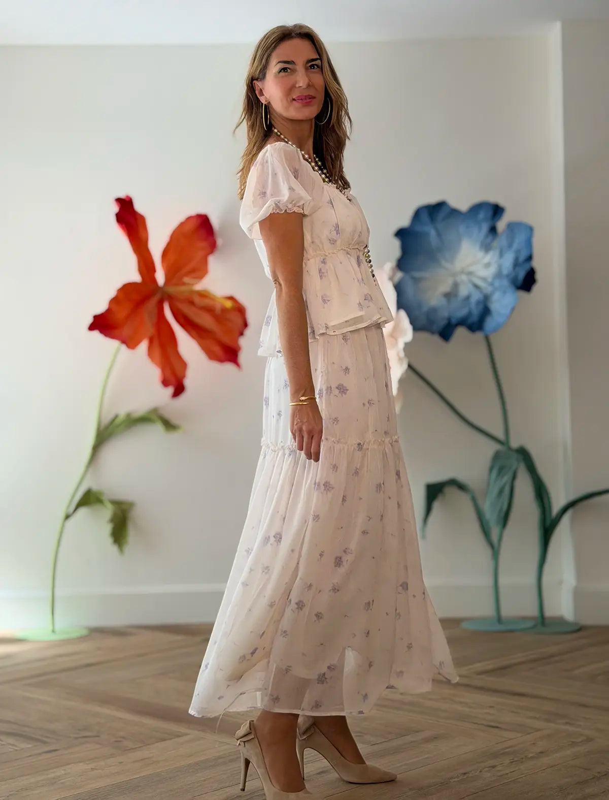 Falda larga boho romantic lila