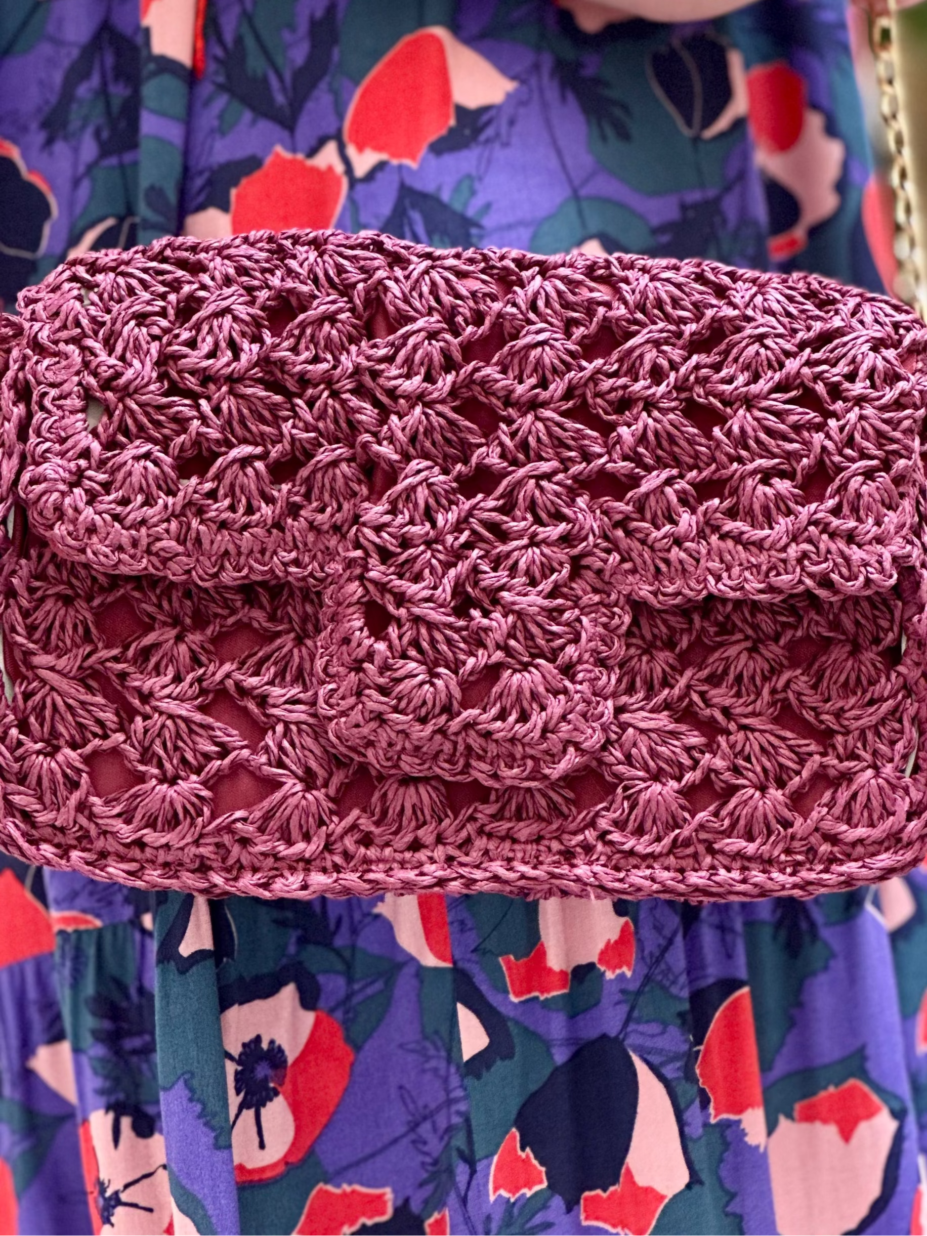 Bolso baguette crochet