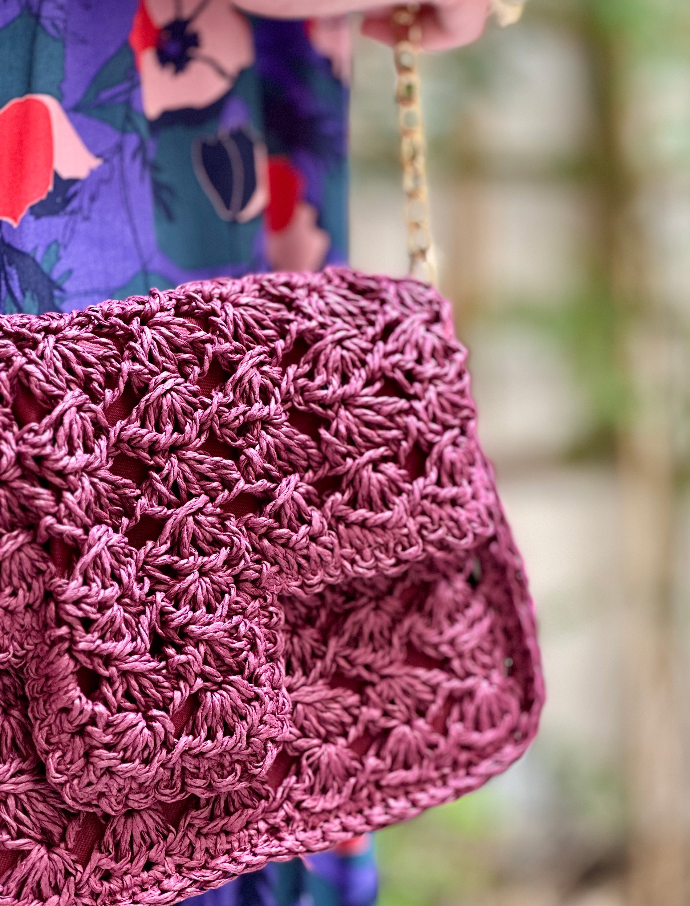 Bolso baguette crochet
