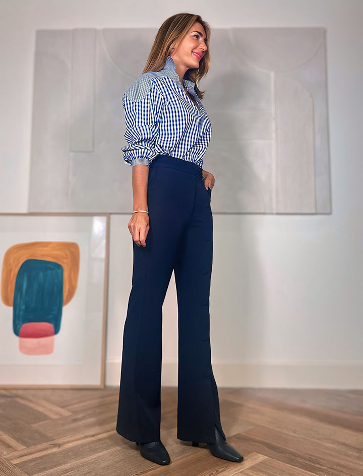 Botín Poppy Navy