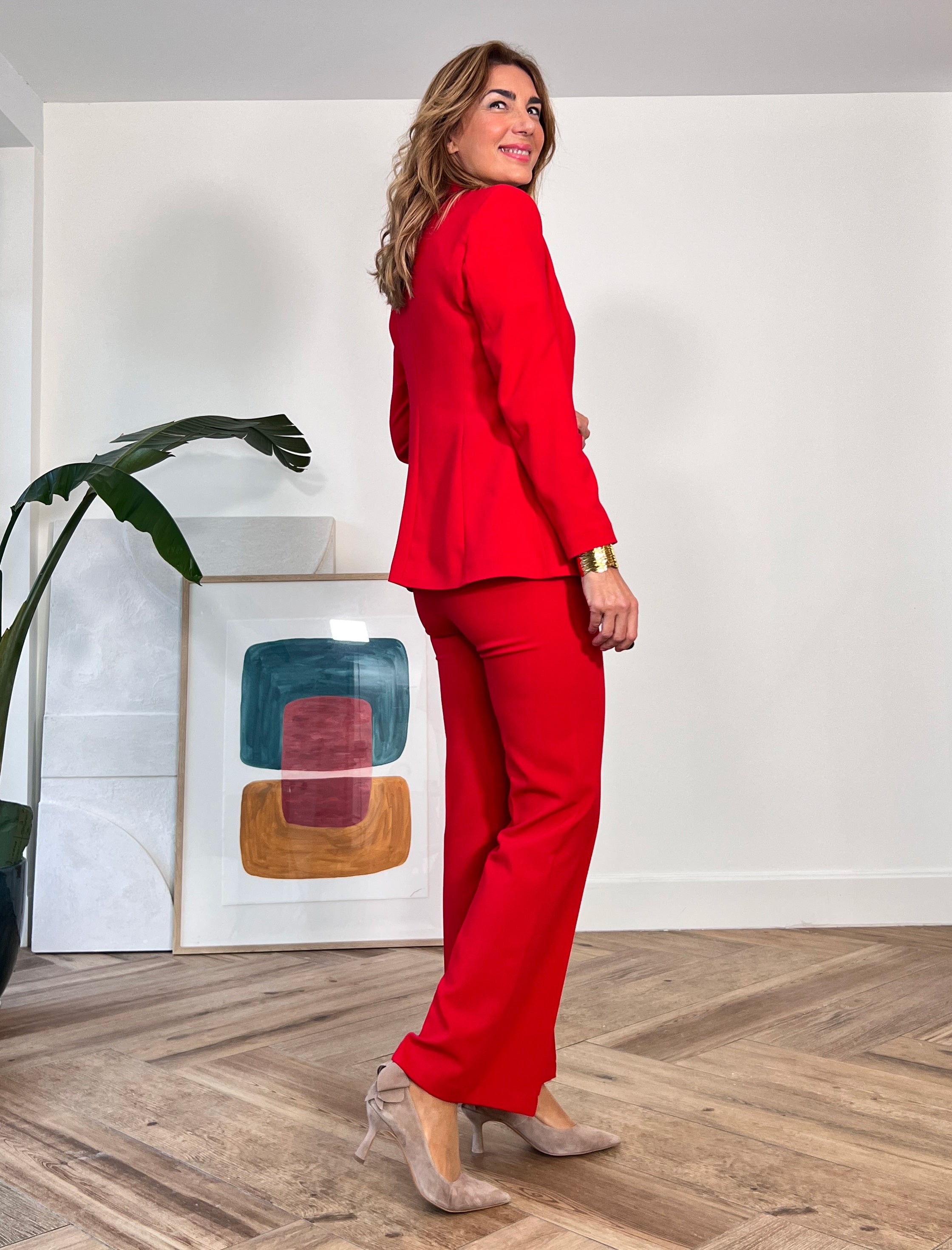 Chaqueta Slim chic roja