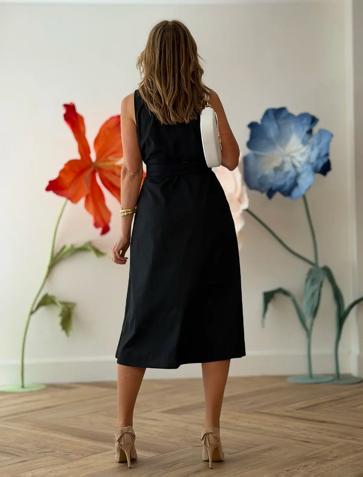 Vestido camisero negro Carolina