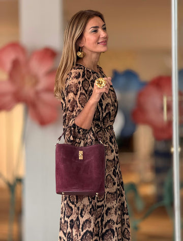 Bolso bombonera Burdeos Carlota