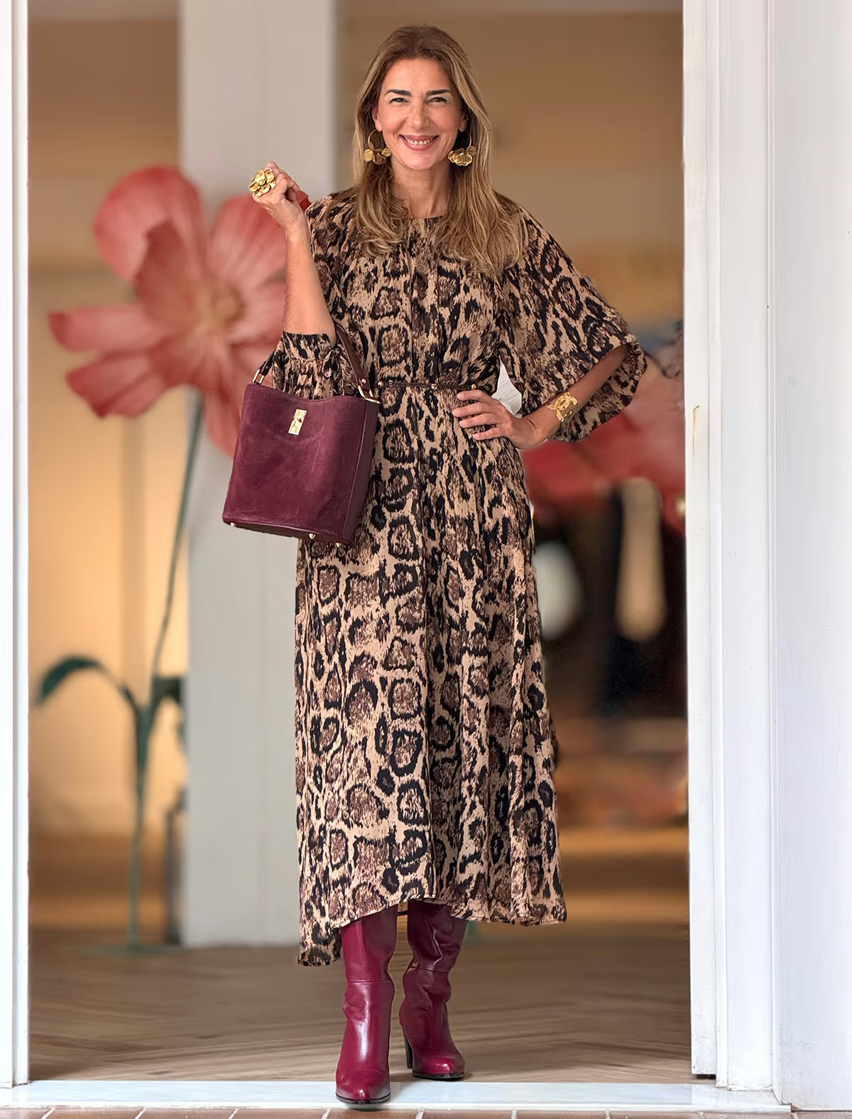 Bolso bombonera Burdeos Carlota