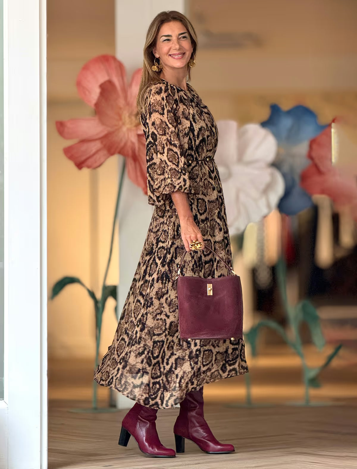 Bolso bombonera Burdeos Carlota