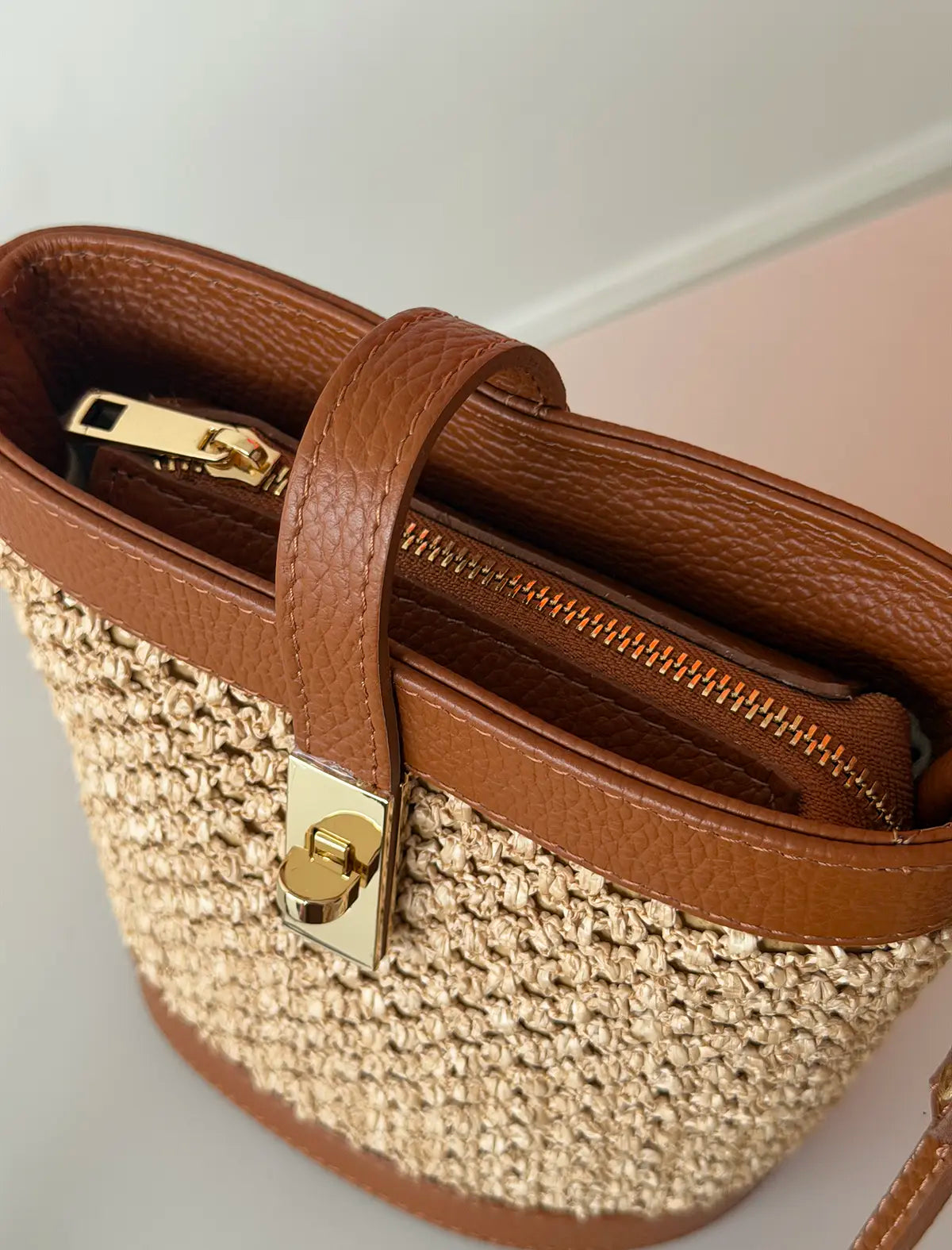 Bolso cesta natural