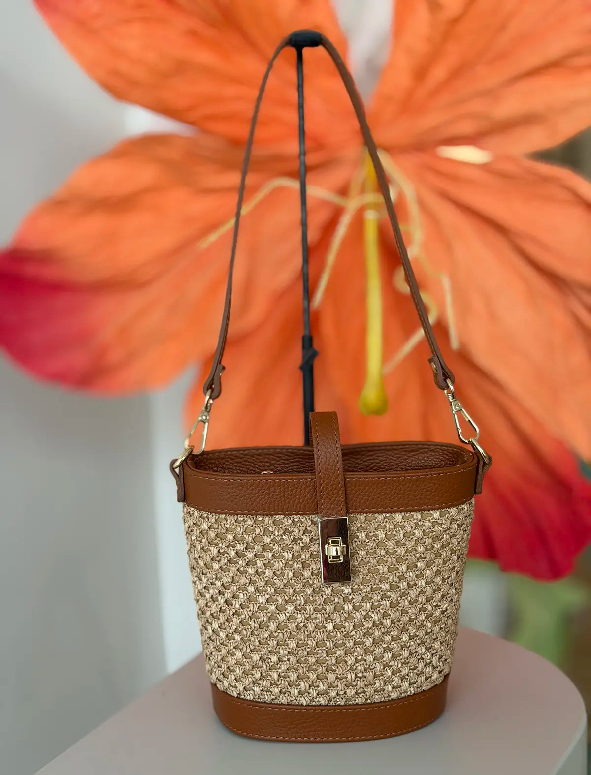 Bolso cesta natural