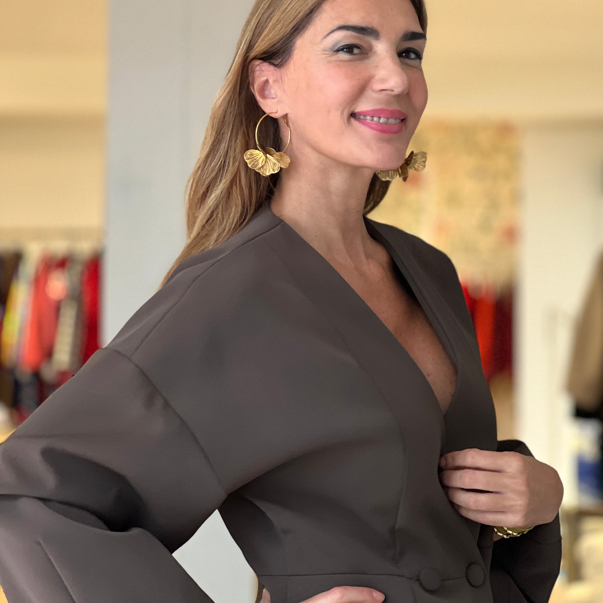 pendientes de flores