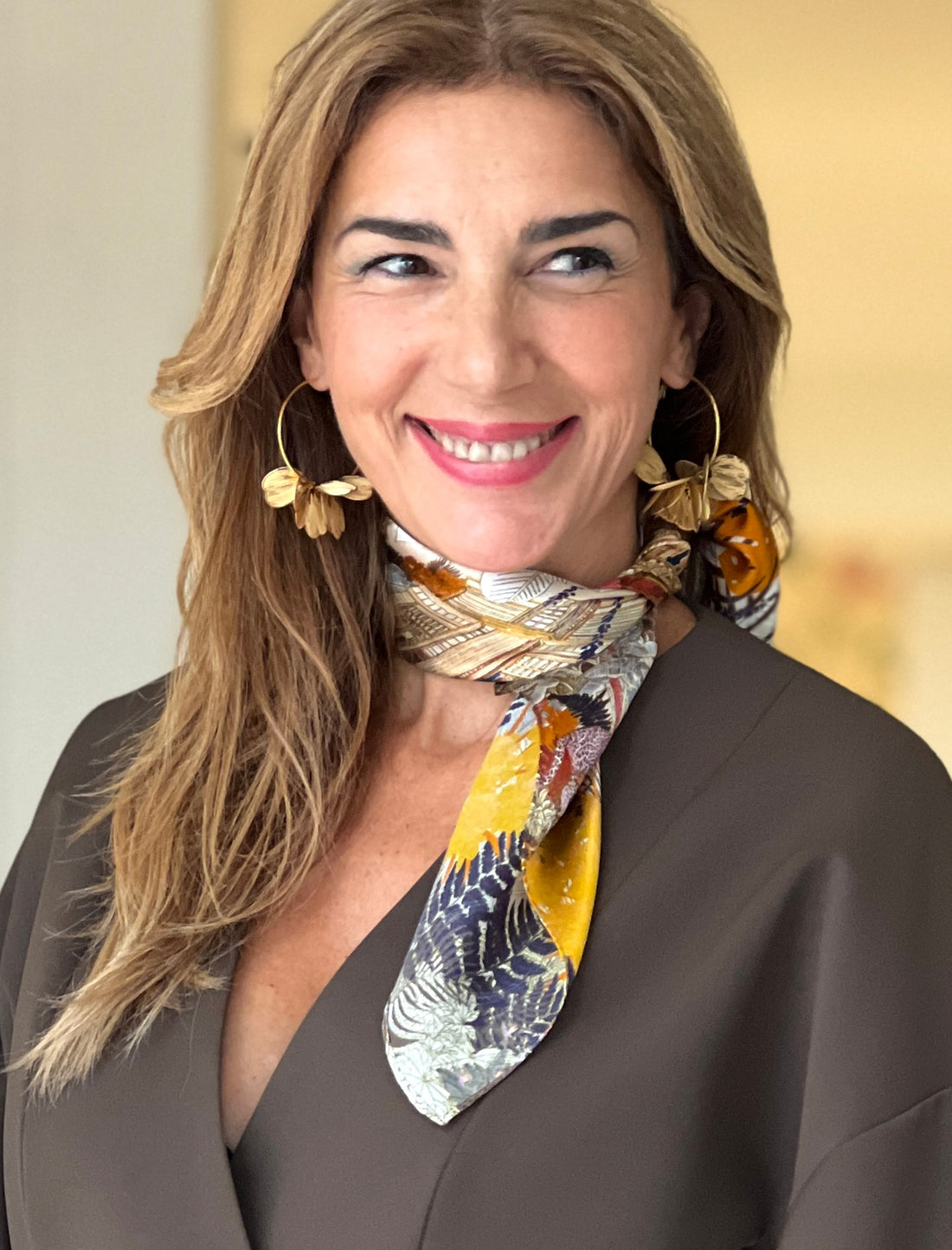 pendientes de flores