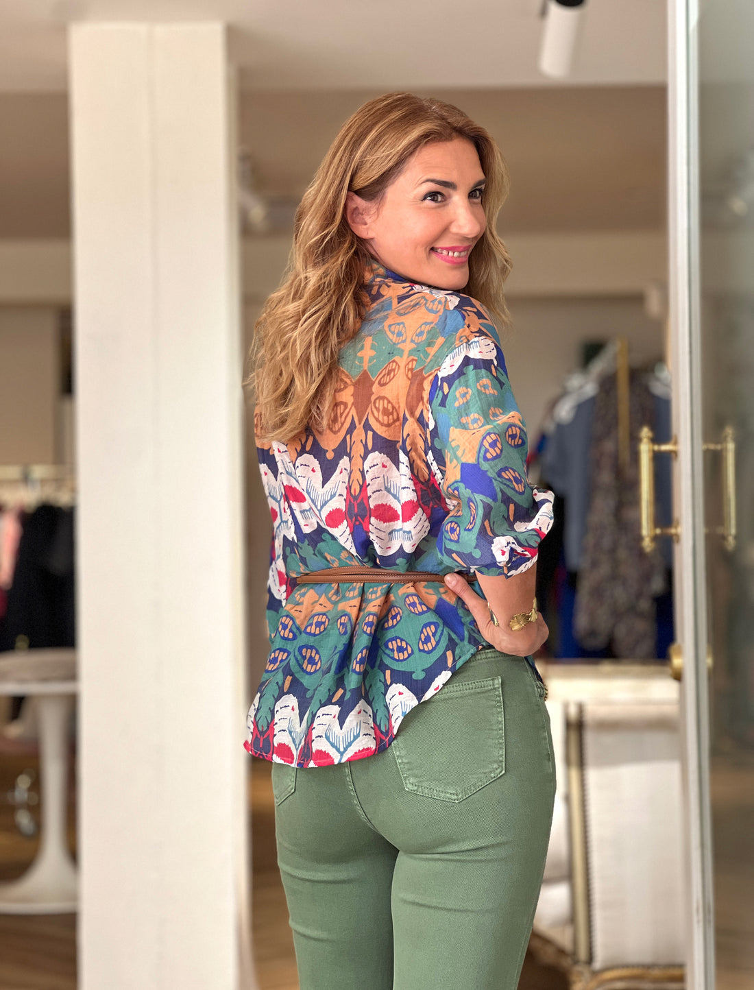 Camisa suave Ikat