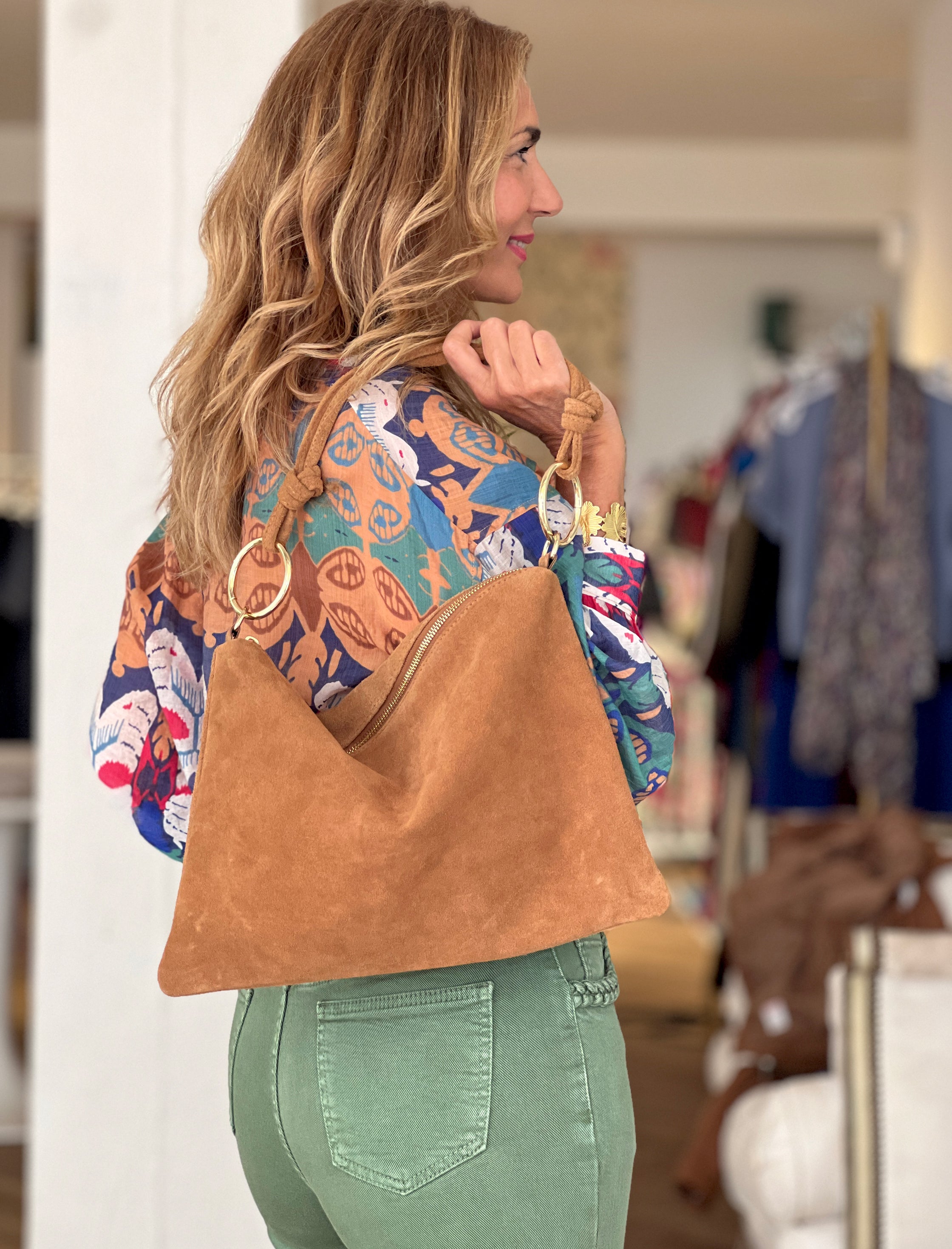 Bolso aros ideal camel