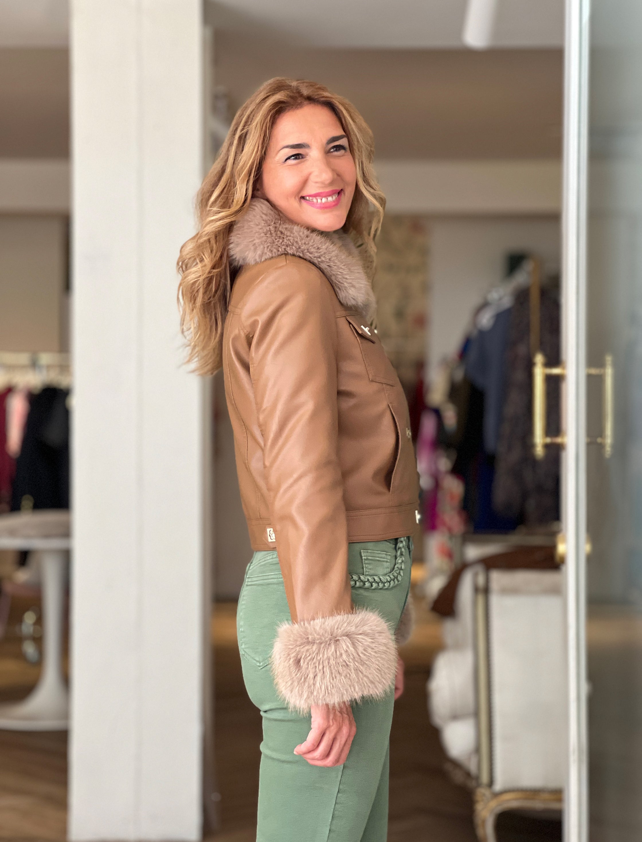 Chaqueta ideal desmontable camel