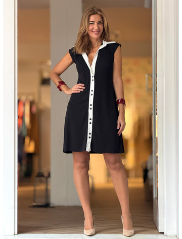 Vestido negro y blanco Valerie