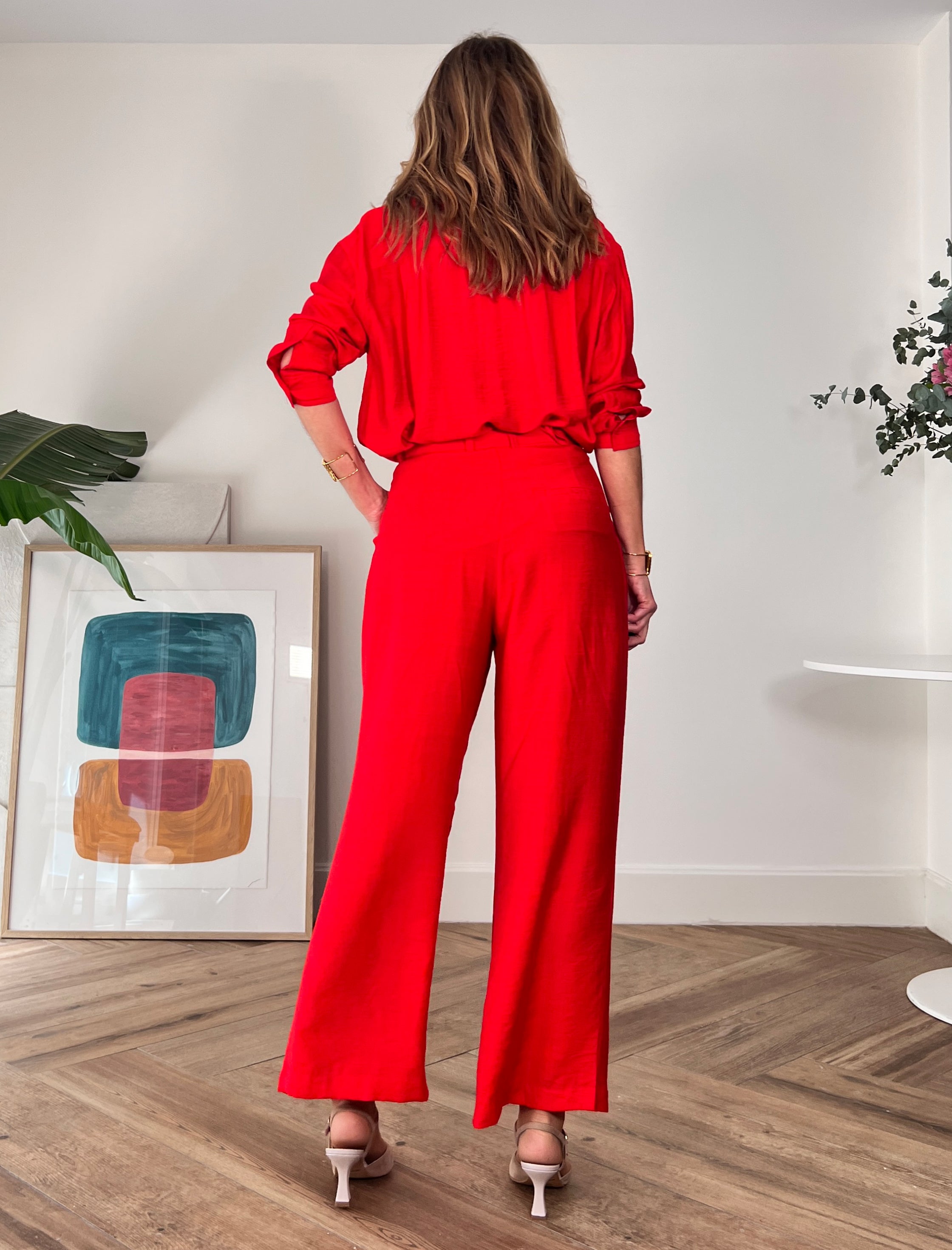 Camisa de viscosa Siloly rojo