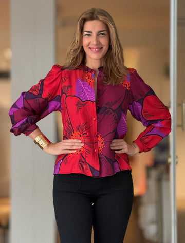 Camisa estampada fluida