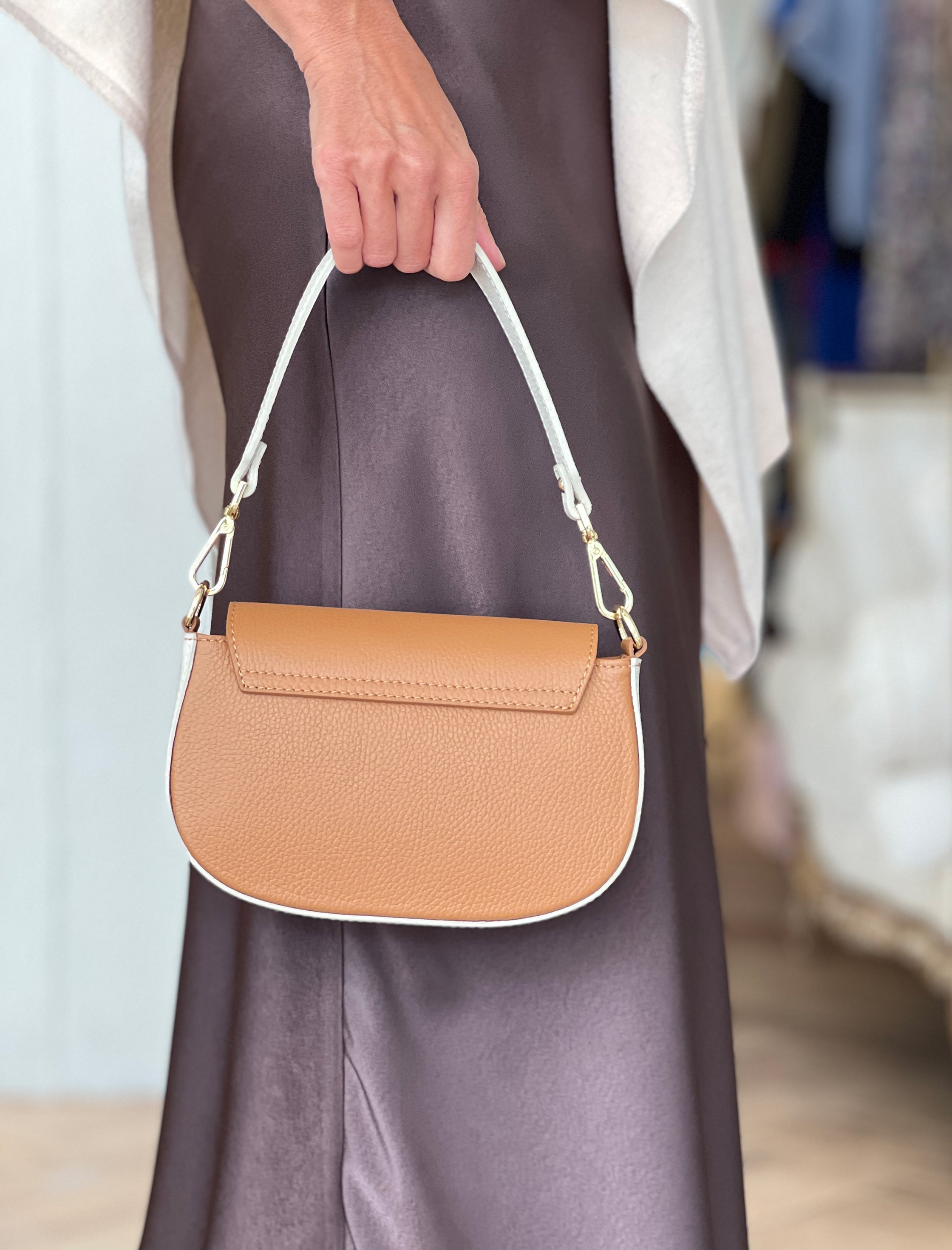 Bolso Alessandra beige/cuero