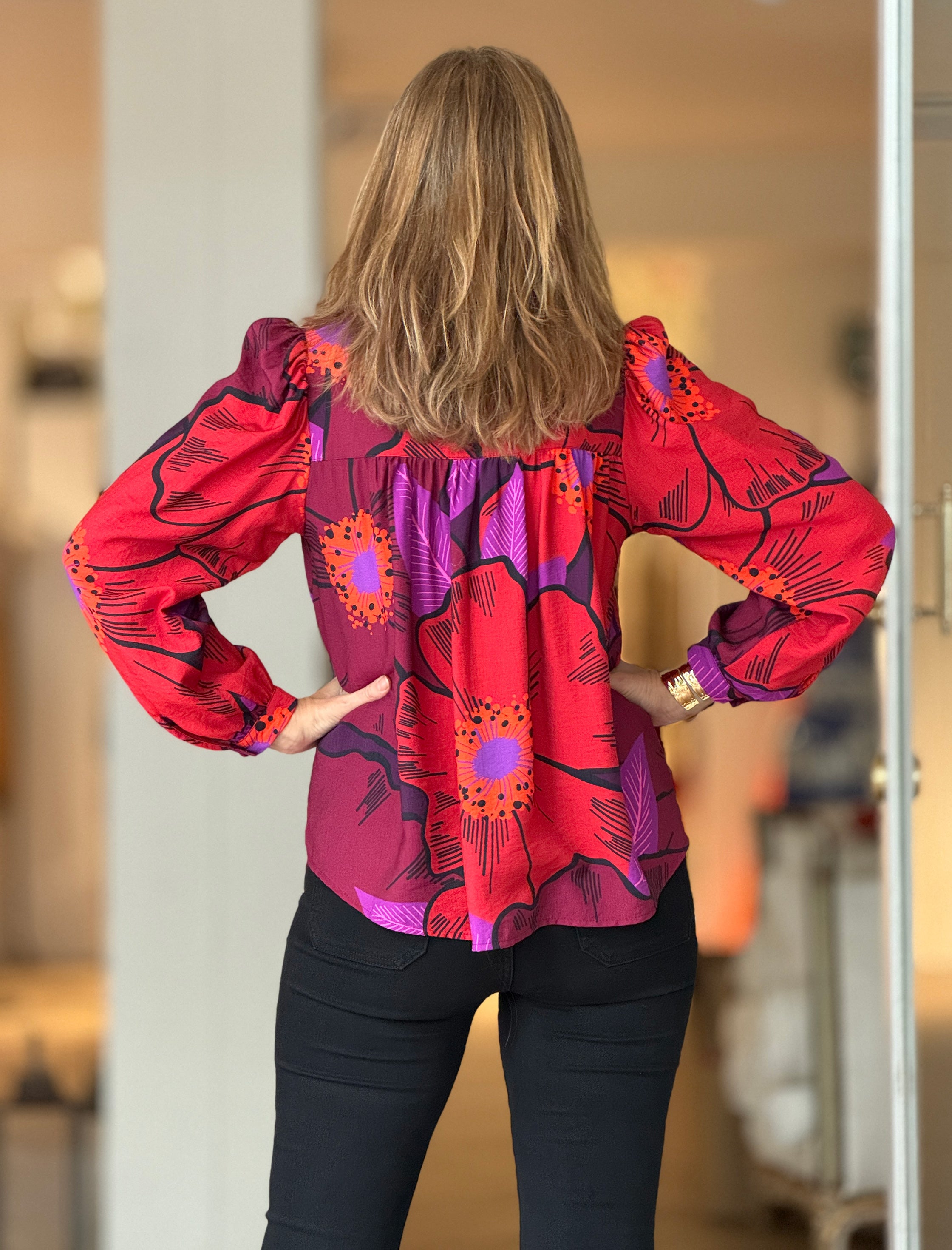 Camisa estampada fluida