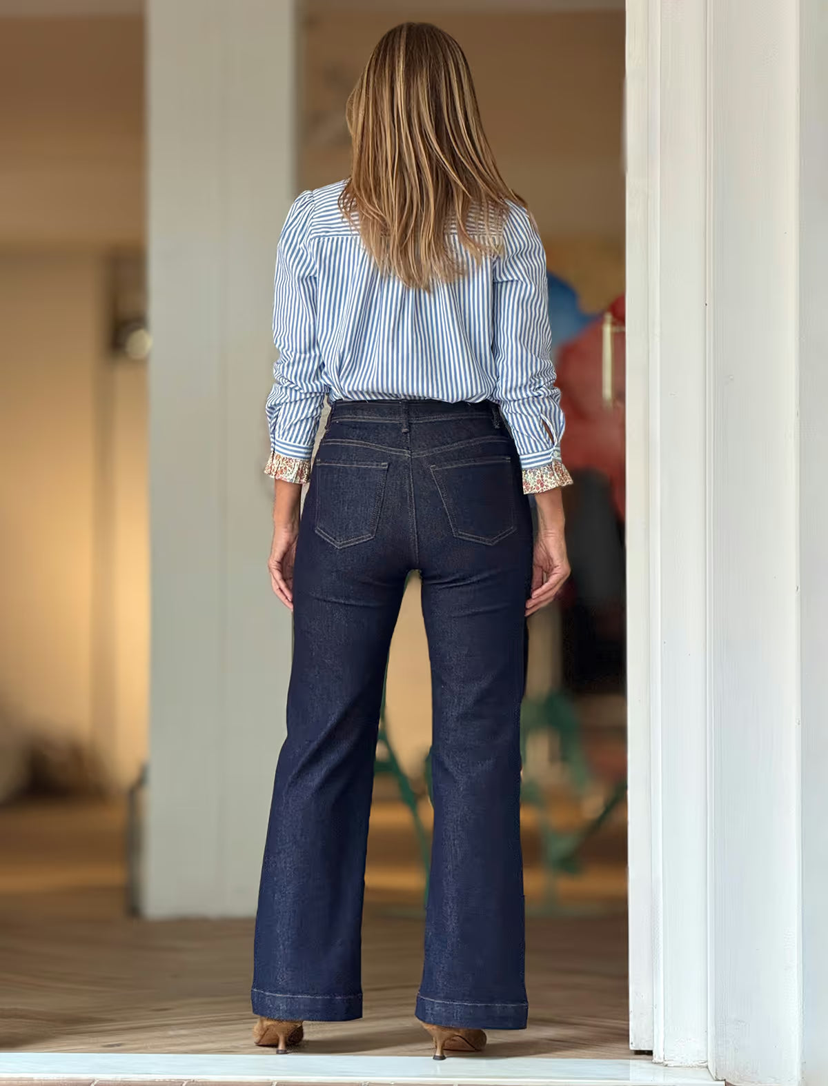 Special navy blue jeans