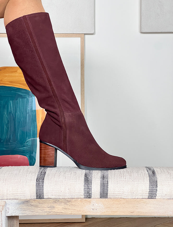 Bota artesana Jimena Burdeos