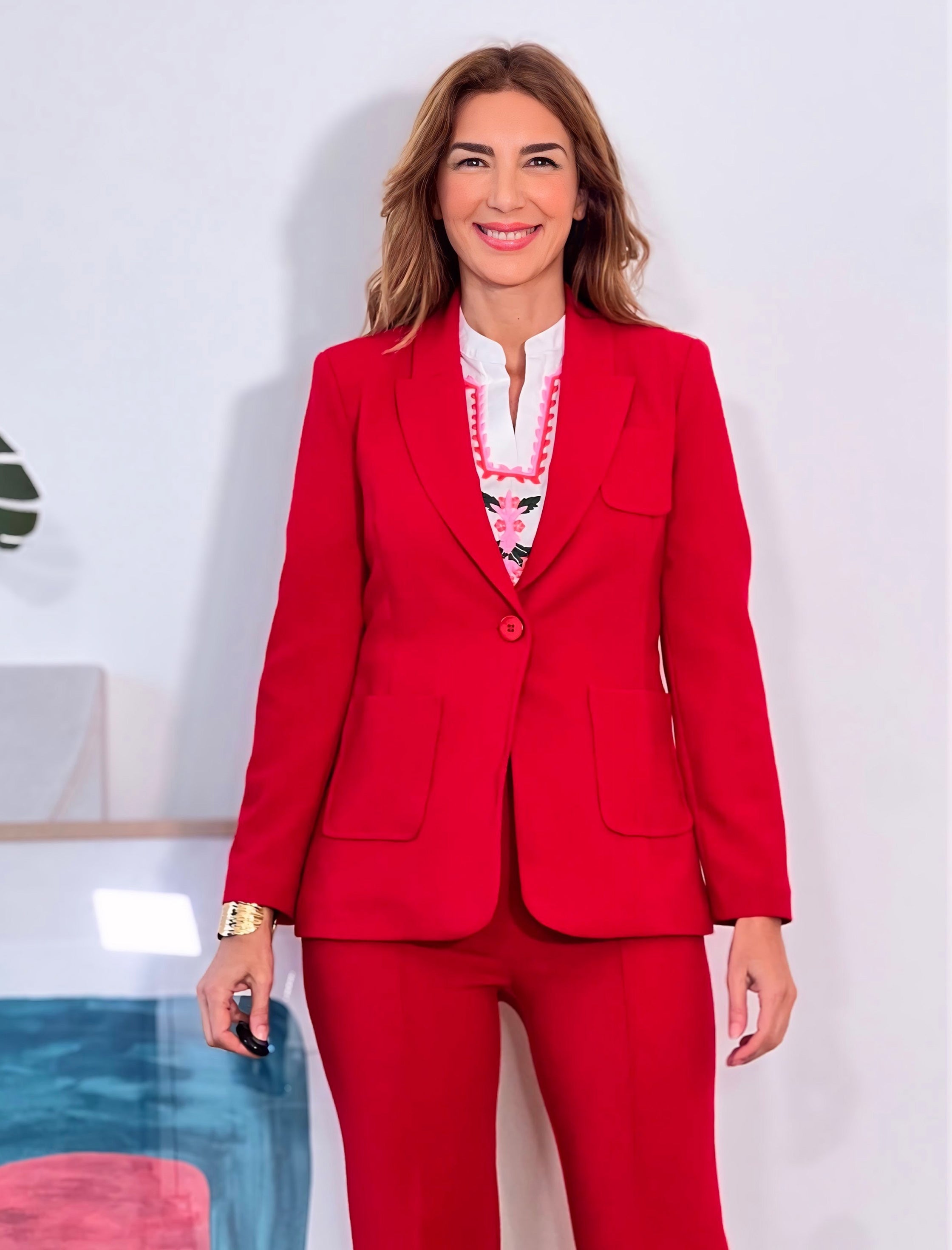 Chaqueta Slim chic roja
