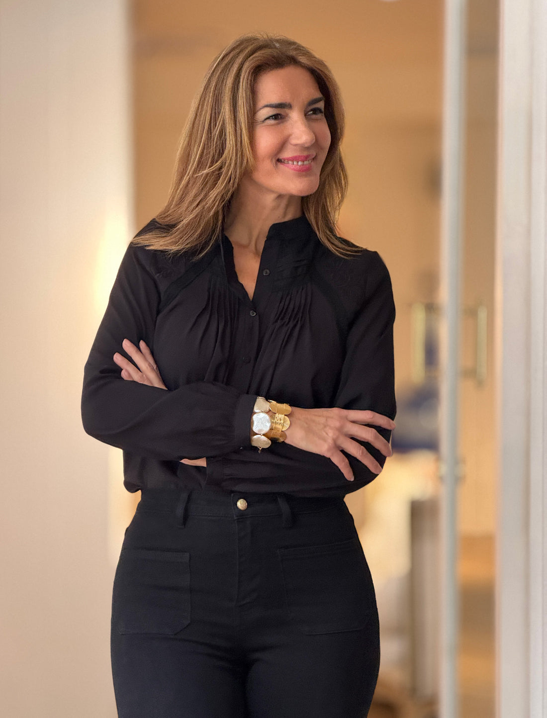 Brazalete dorado curves chic