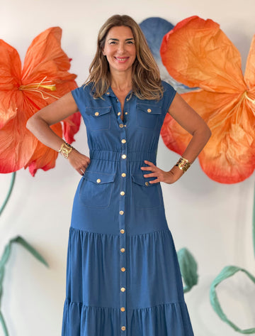 Vestido vaquero camisero chic