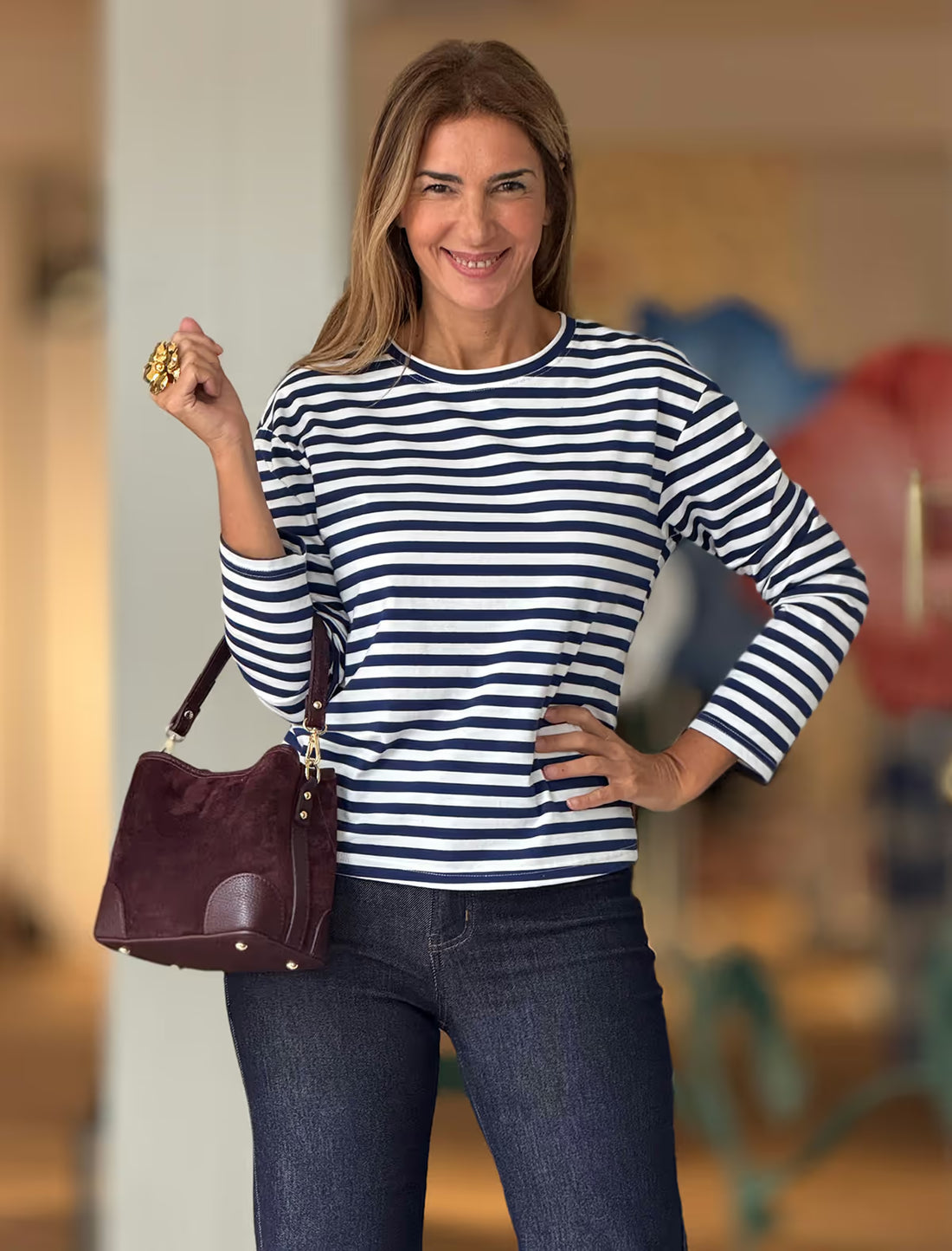 Very chic blue and white sailor t-shirt