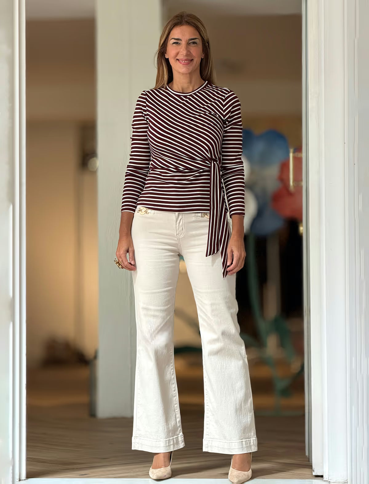 Pantalón vaquero beige claro especial