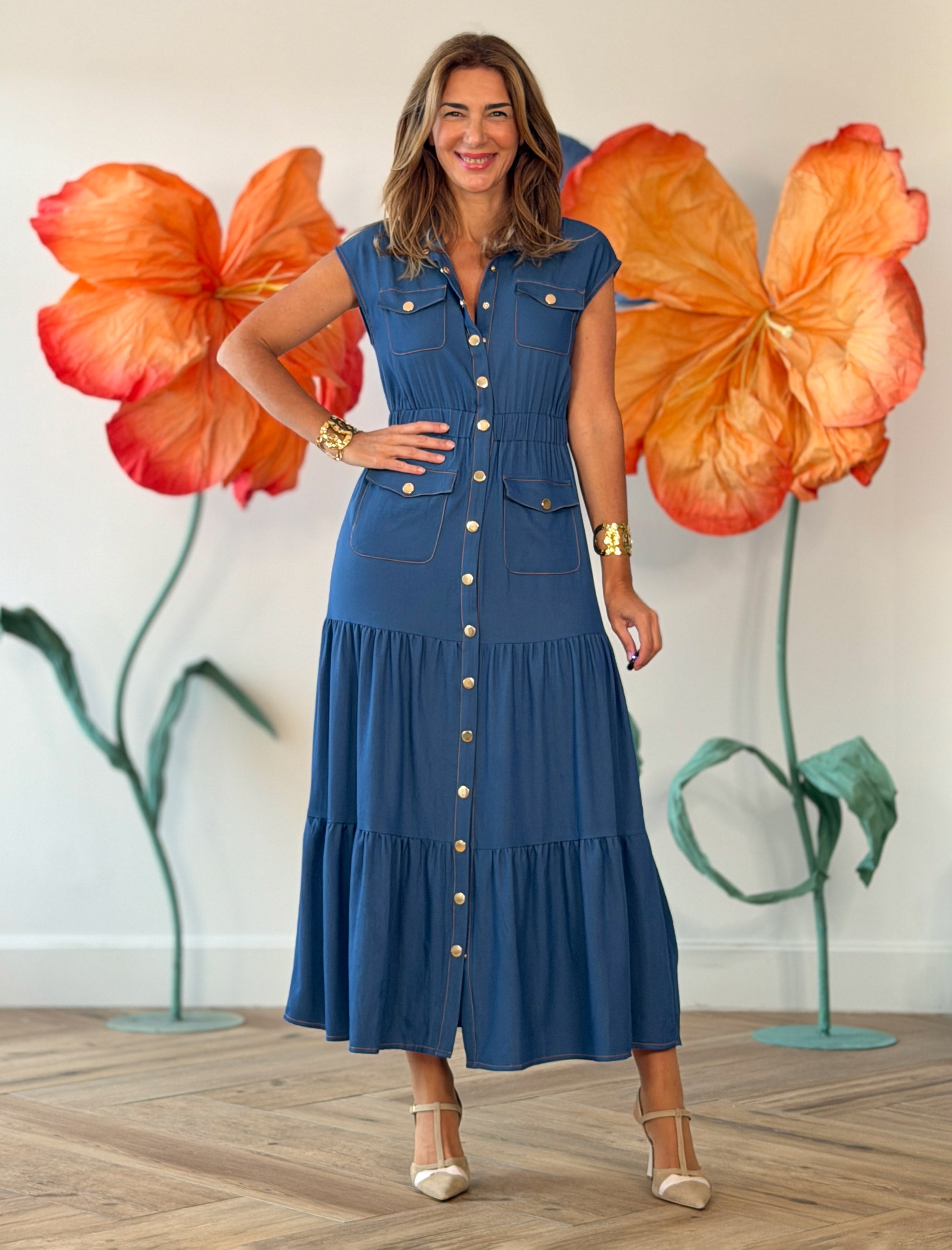 Zapato de salón tacón alto taupe Colette