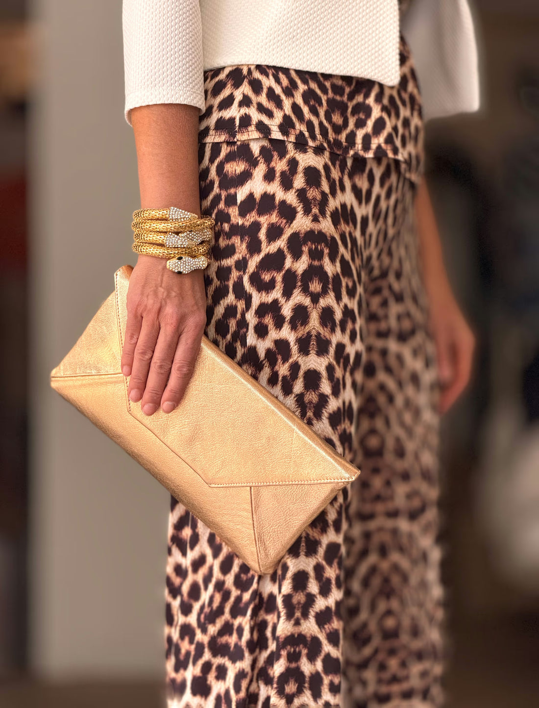 Brazalete serpiente chic dorada