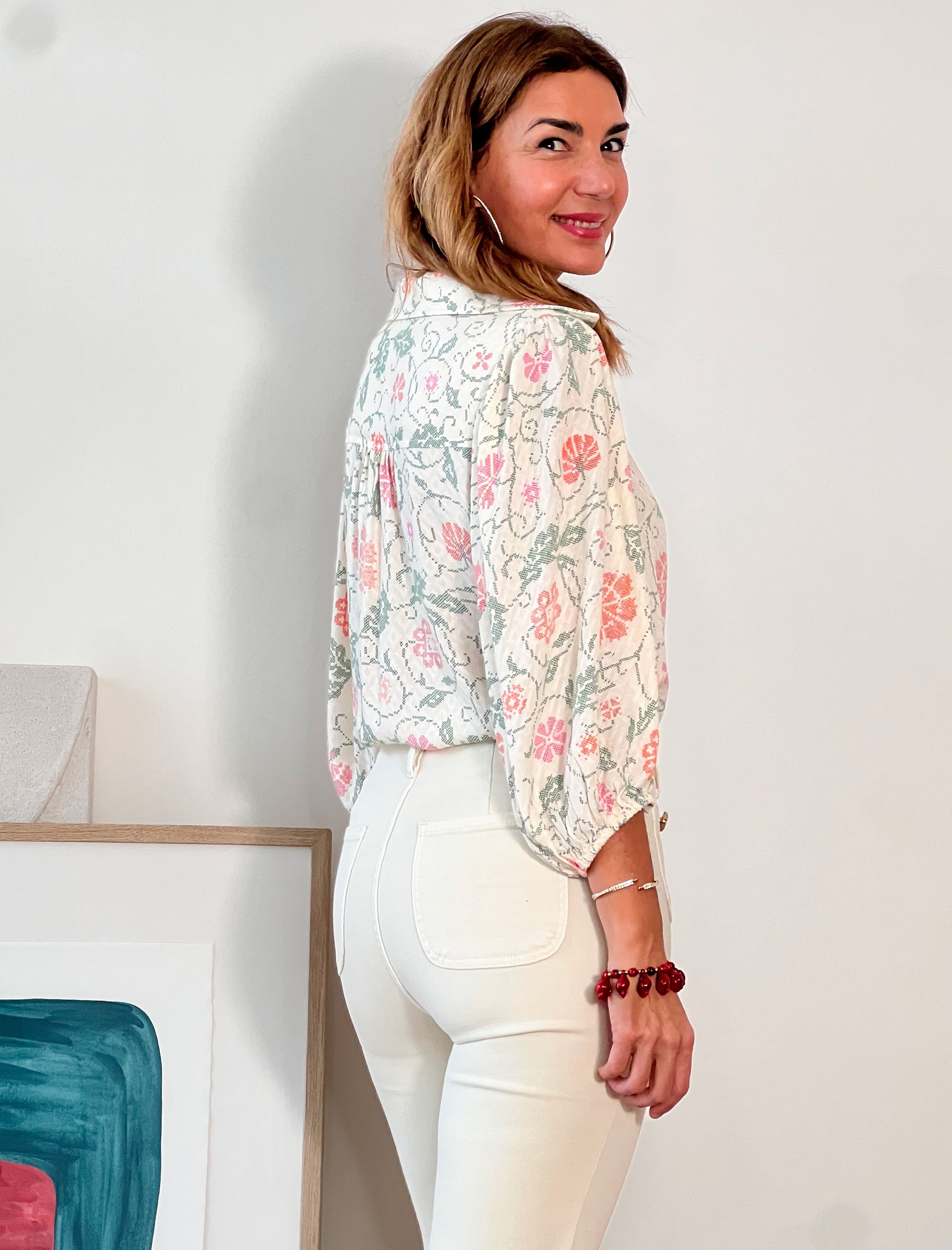 Pulsera caracolas chic coral | Nuria Cobo