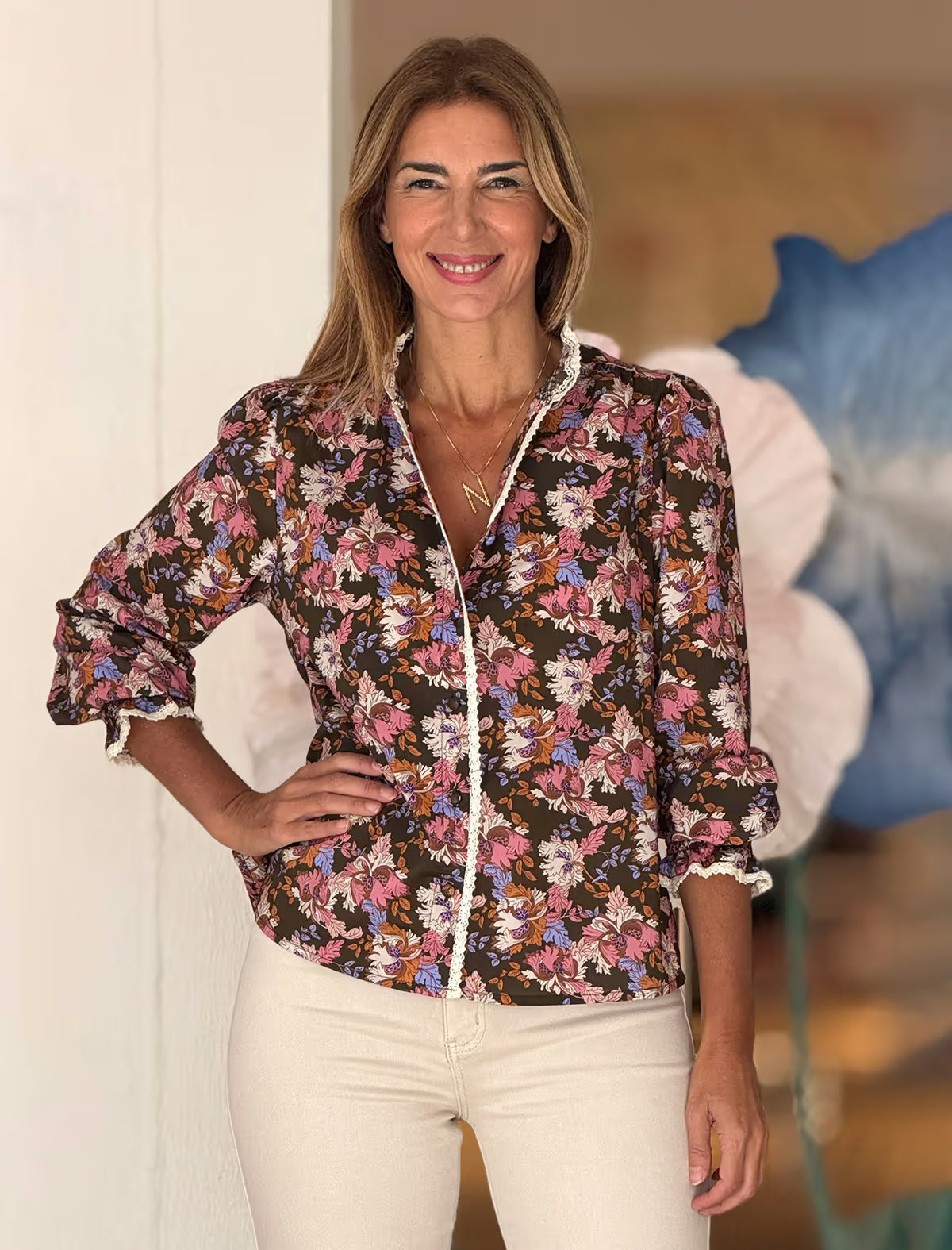 Camisa de flores Romantic