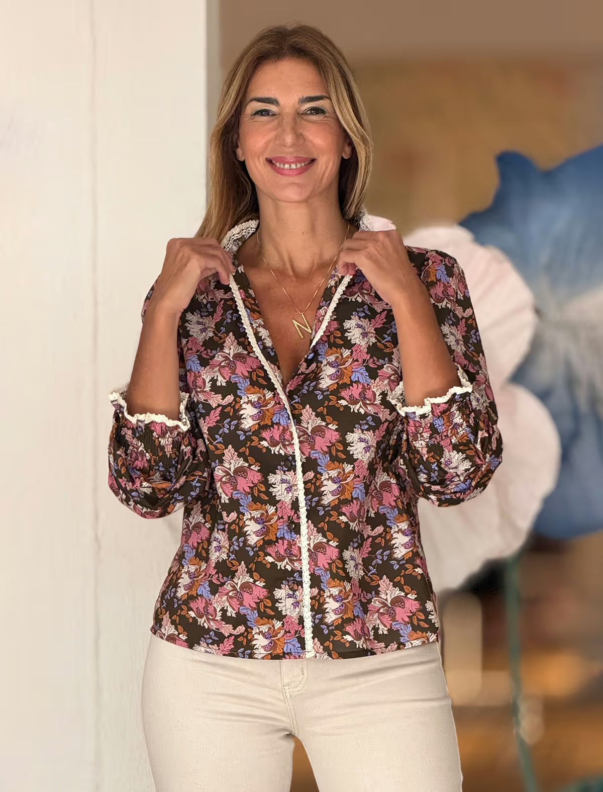 Camisa de flores Romantic