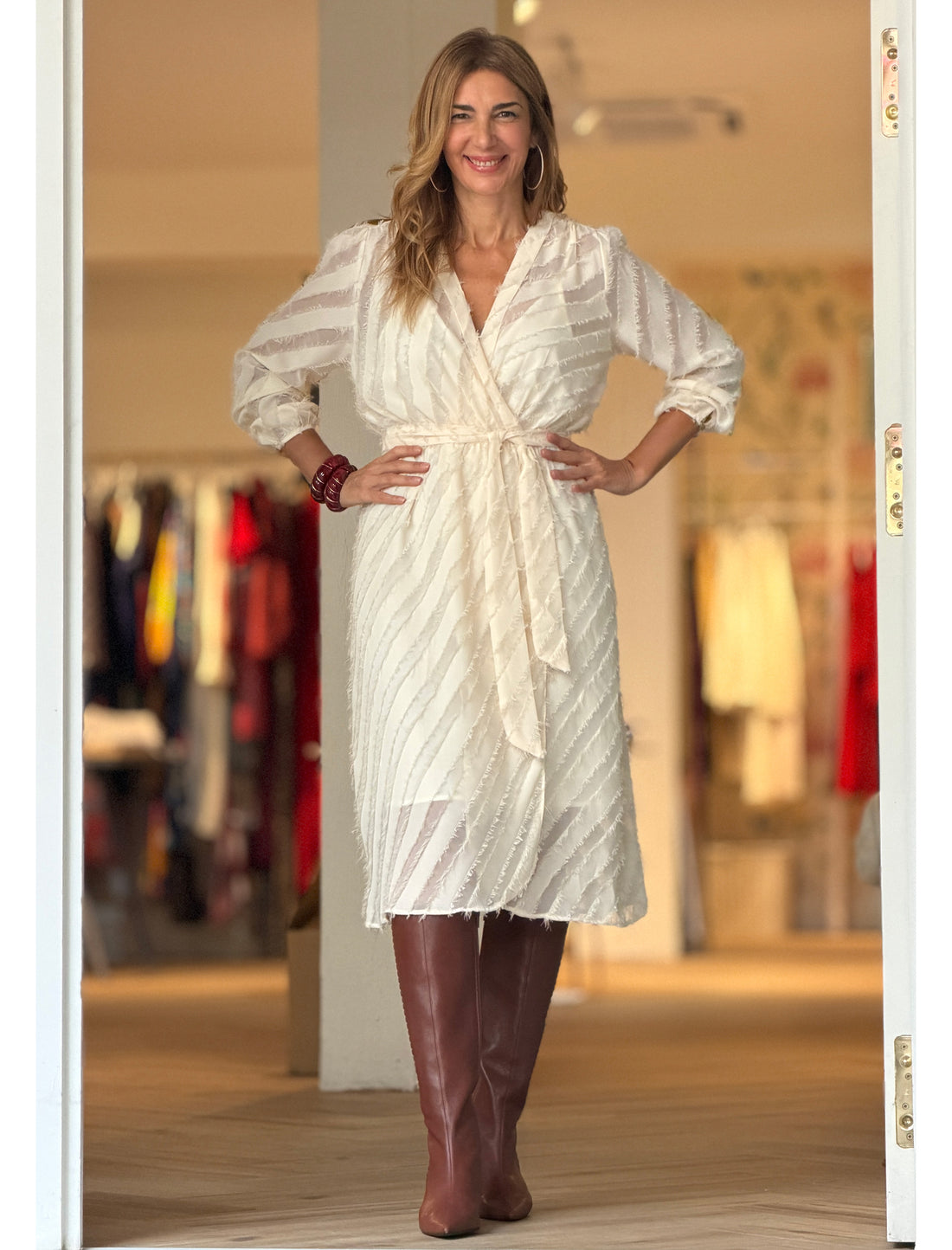 Vestido Fluido Manuela Marfil