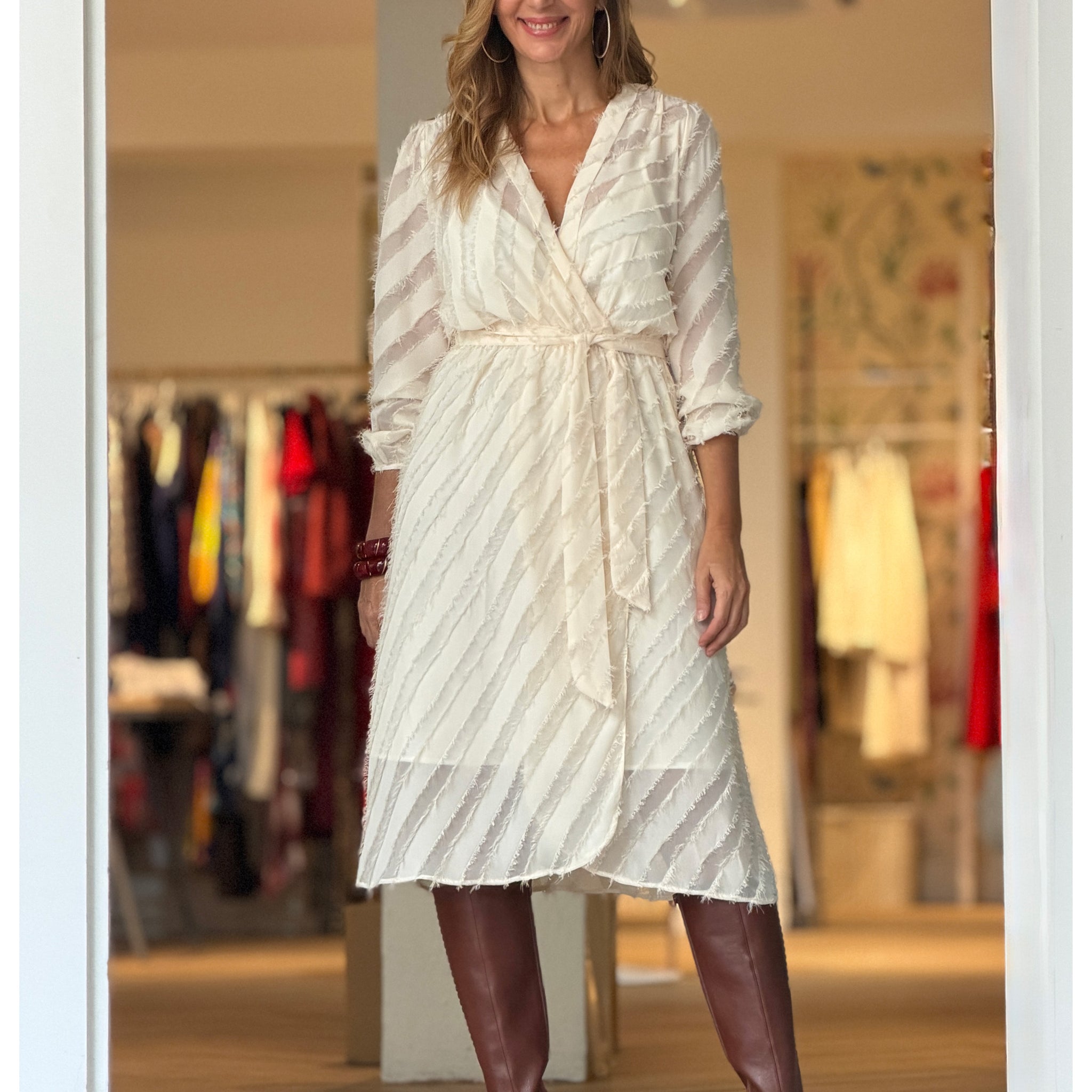 Vestido Fluido Manuela Marfil