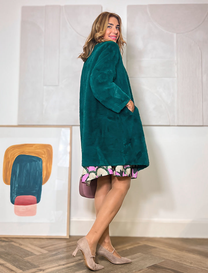 Abrigo más chic y suave verde ÚLTIMO