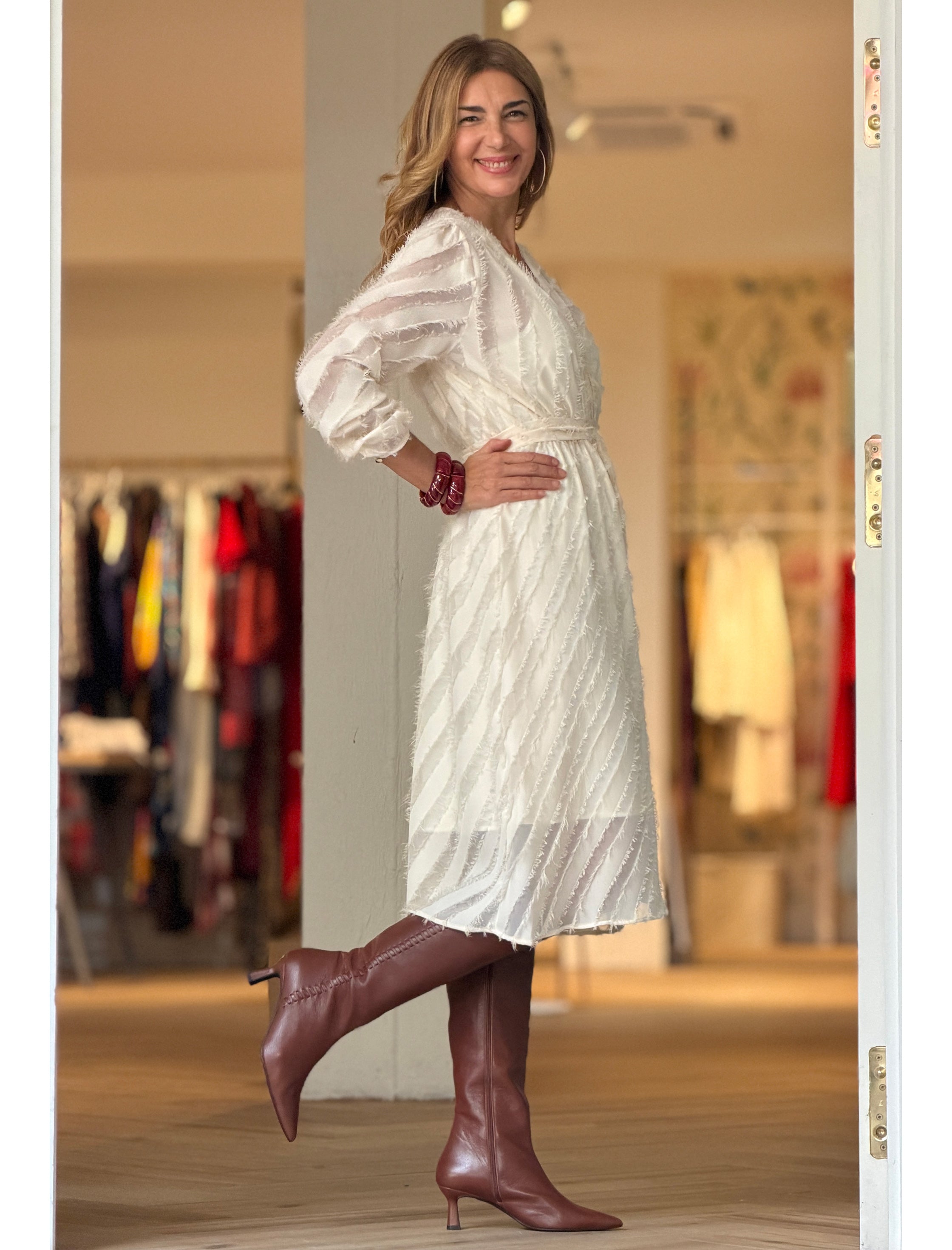 Bota alta marrón  fondo de armario