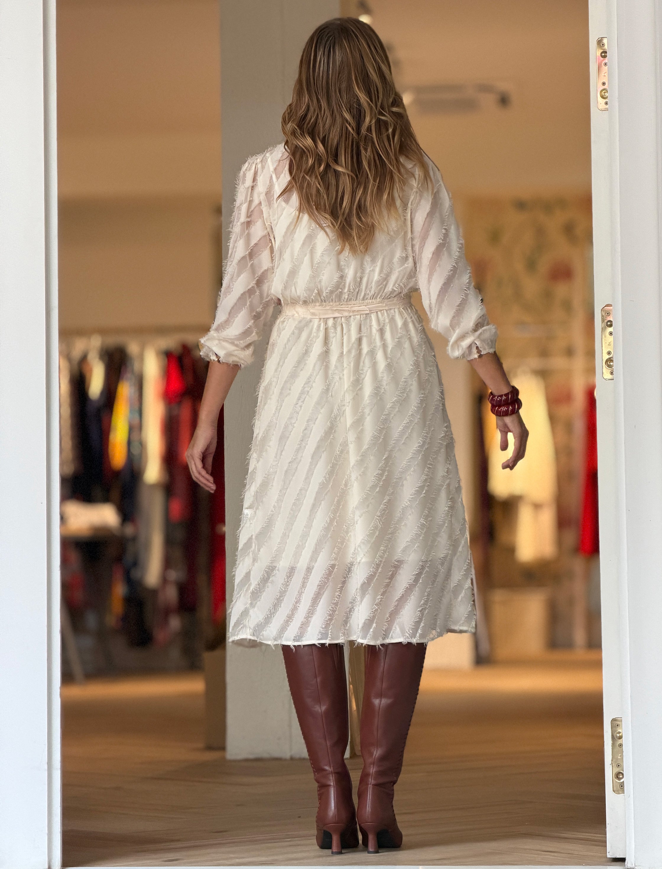 Vestido Fluido Manuela Marfil