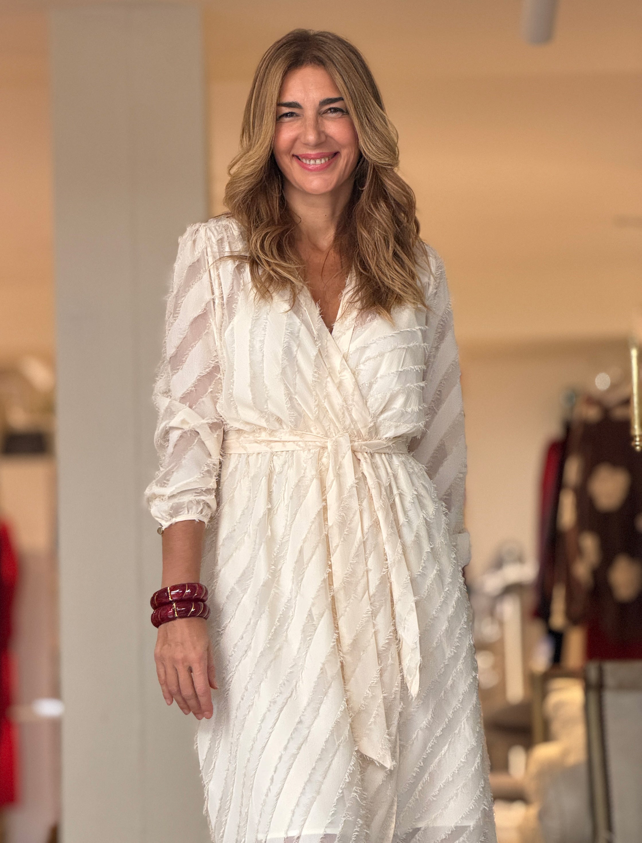 Vestido Fluido Manuela Marfil