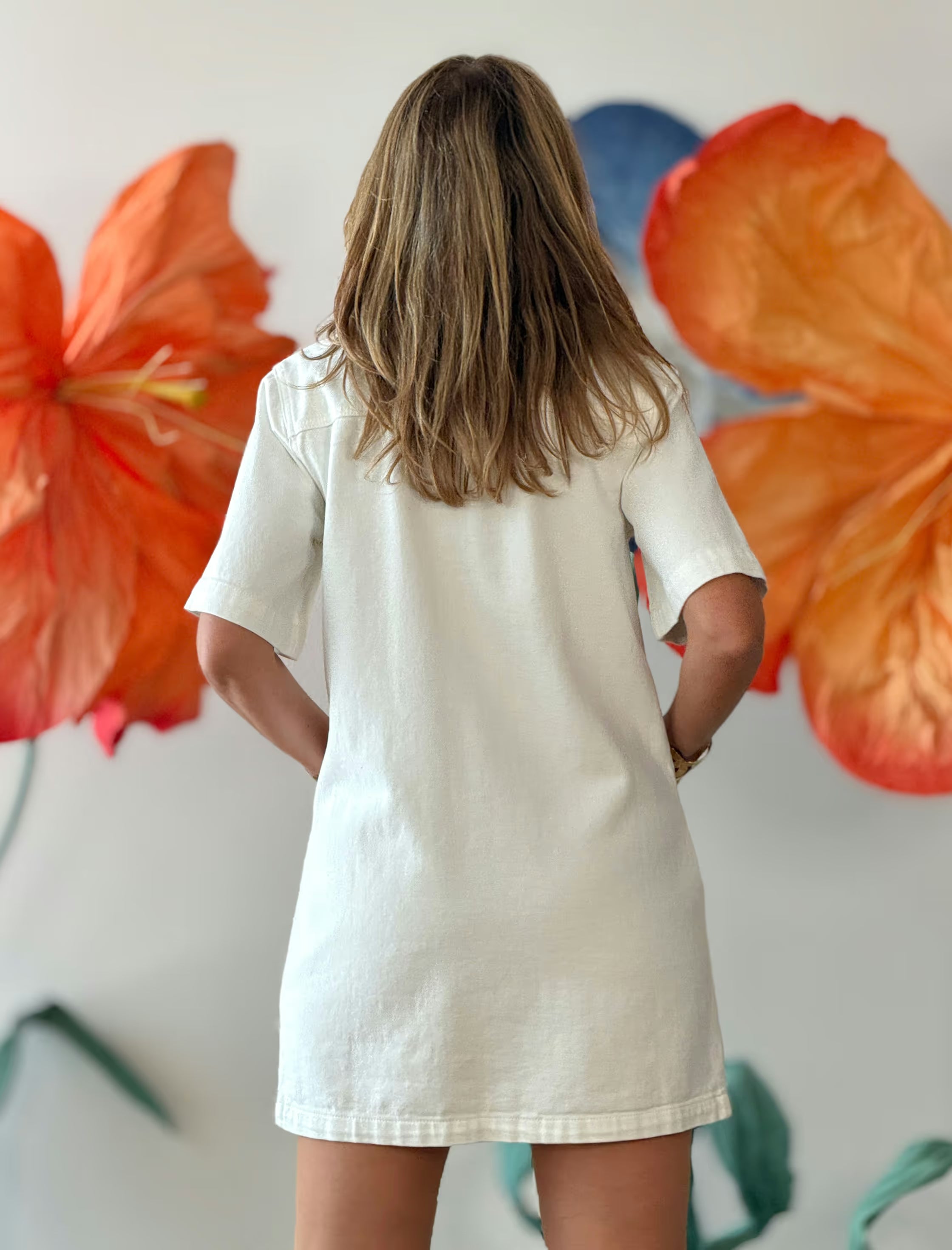 Vestido denim Carlota blanco
