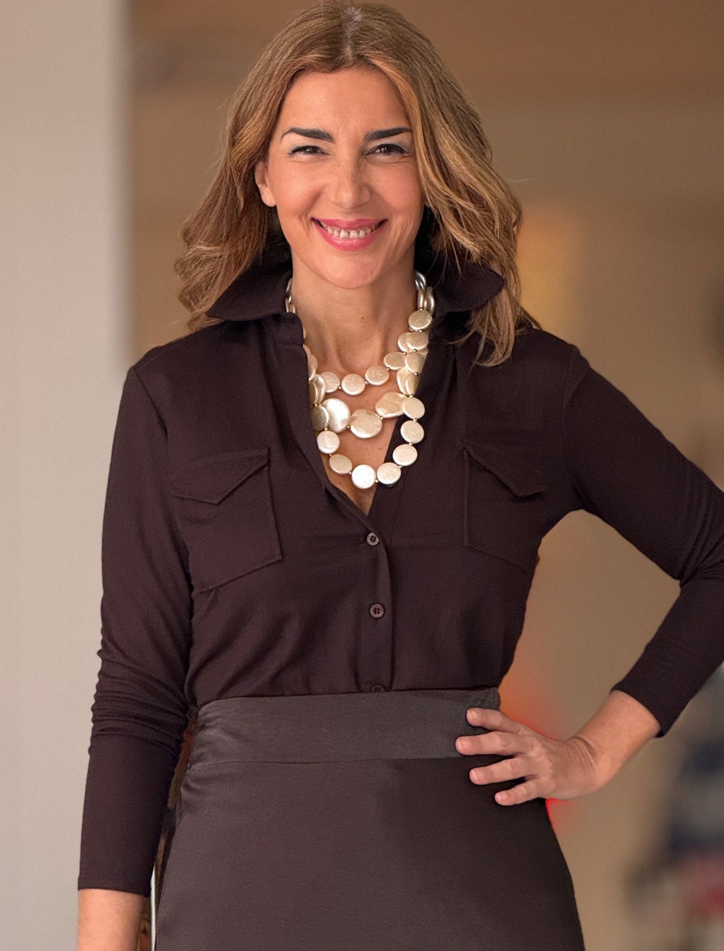 Collar de vueltas nácar