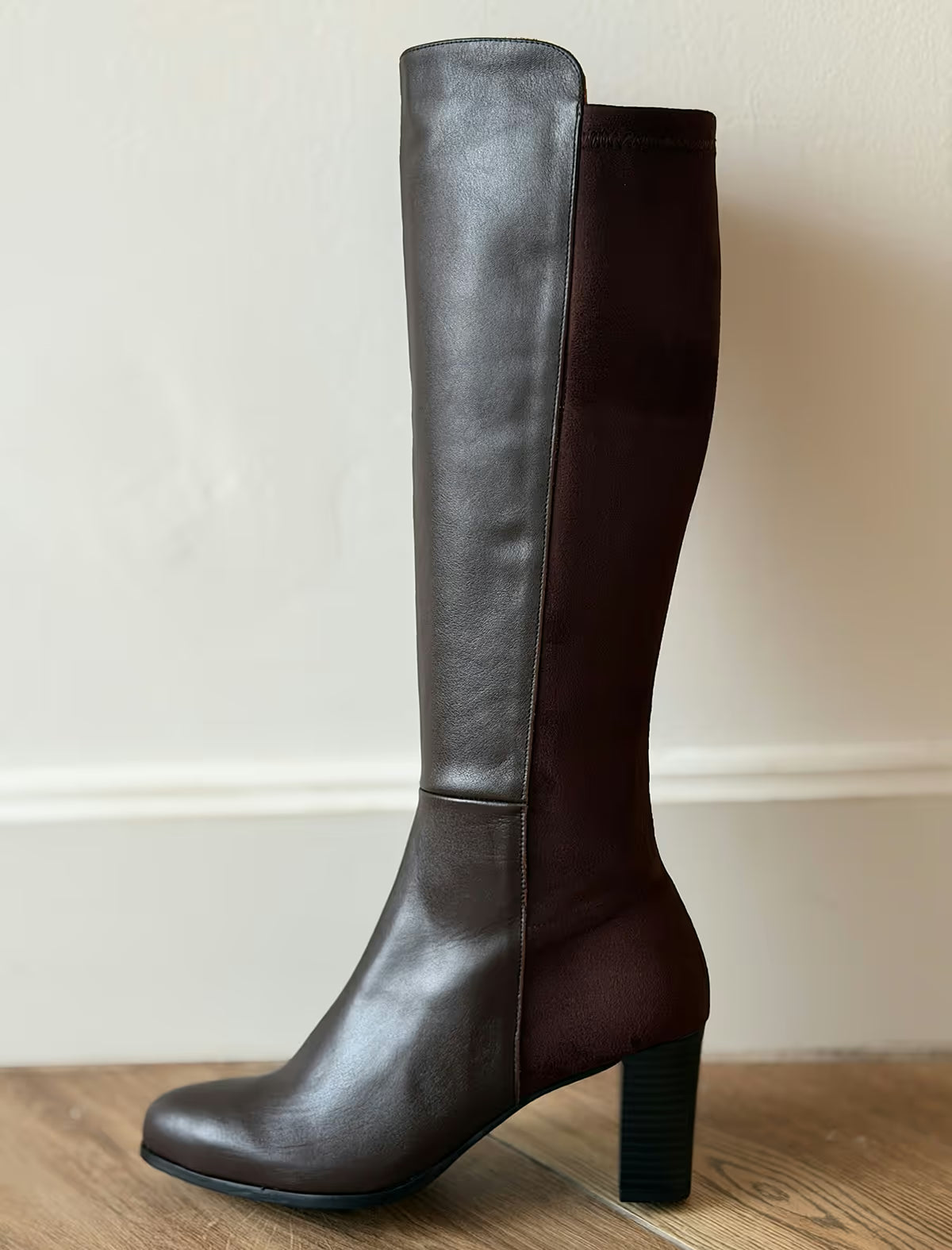 Bota marrón de piel Goya