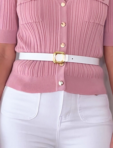 WHITE CABINET BACK BELT