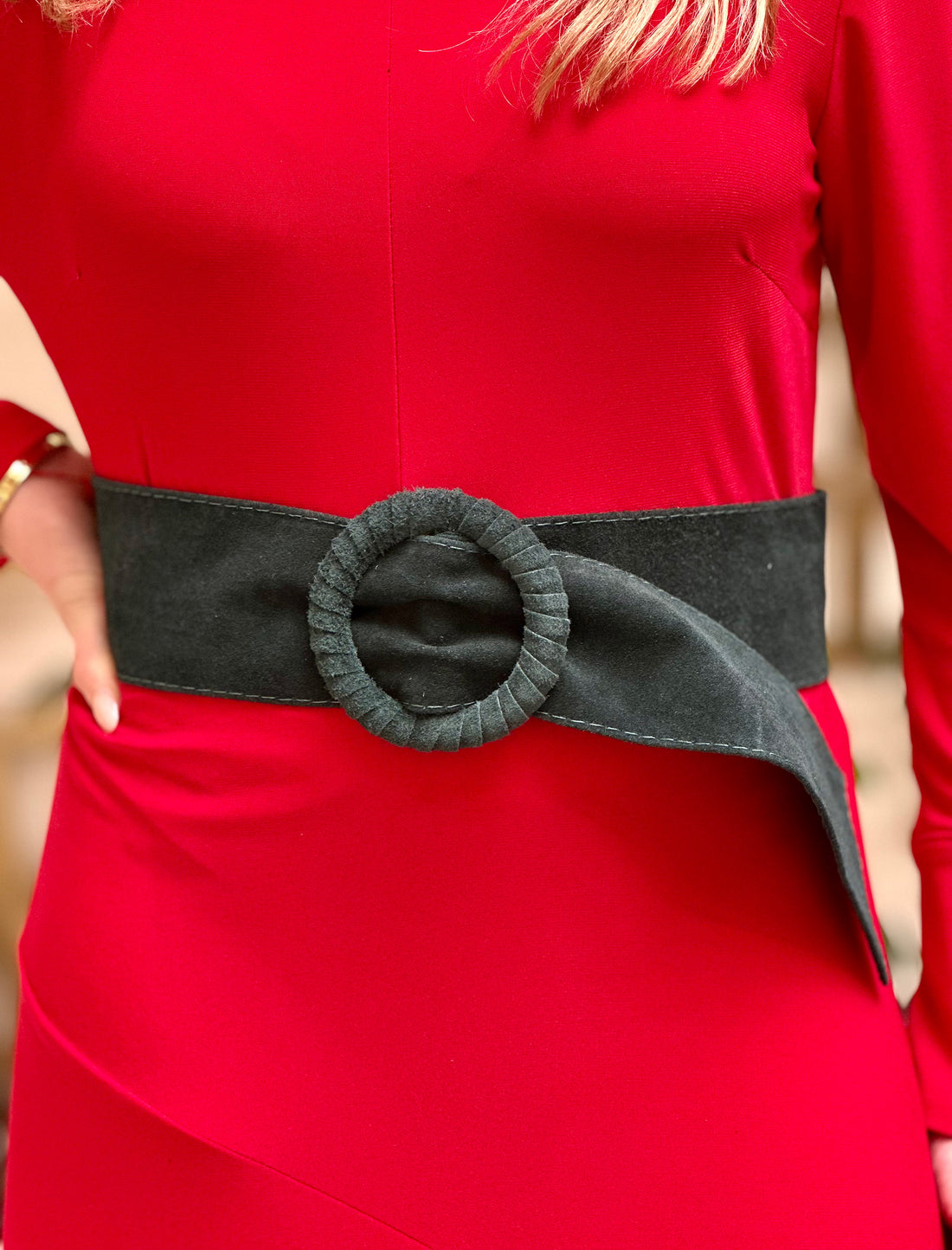 Basic Gray Leather Belt