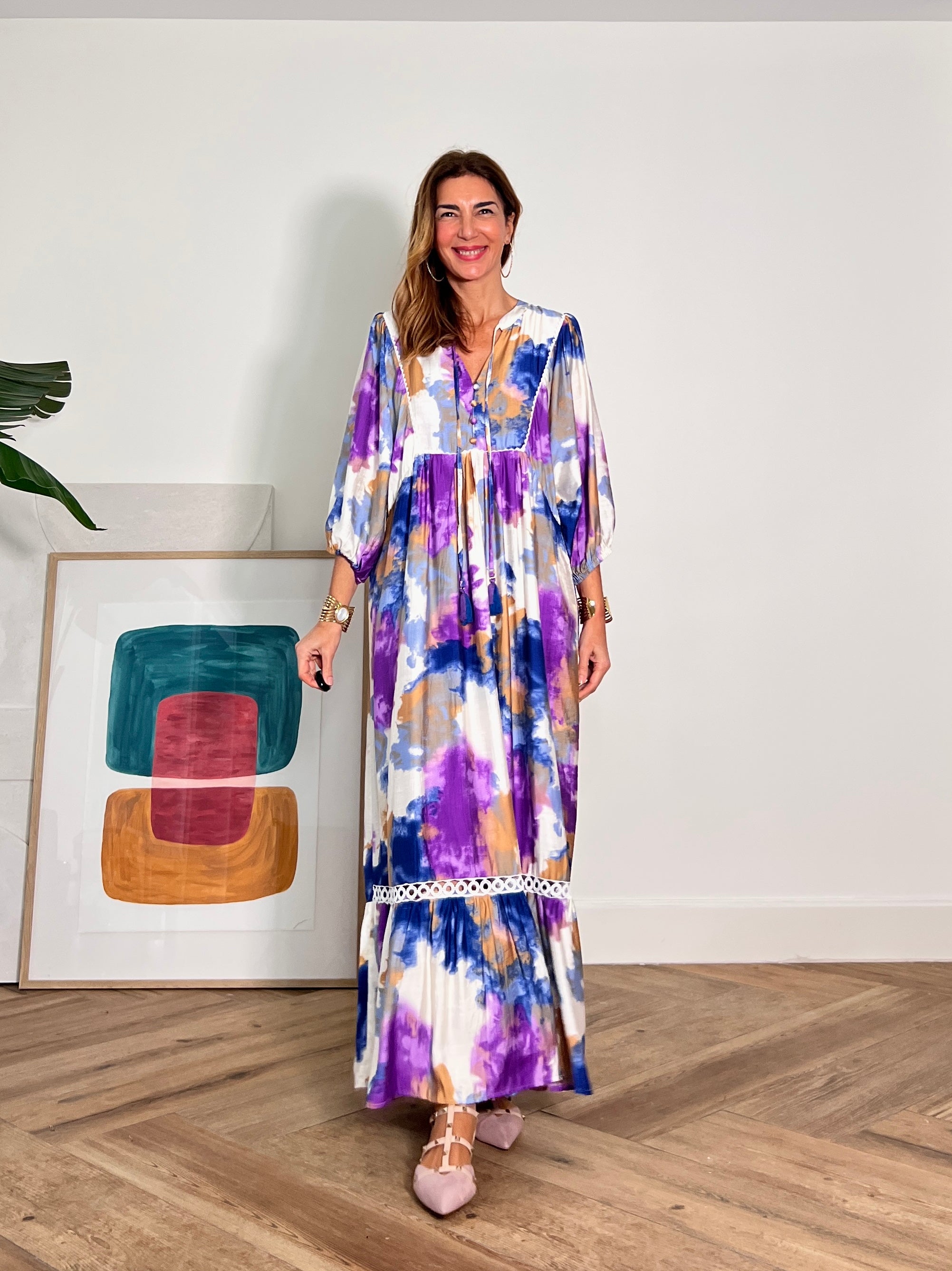 Vestido Ideal boho fluido